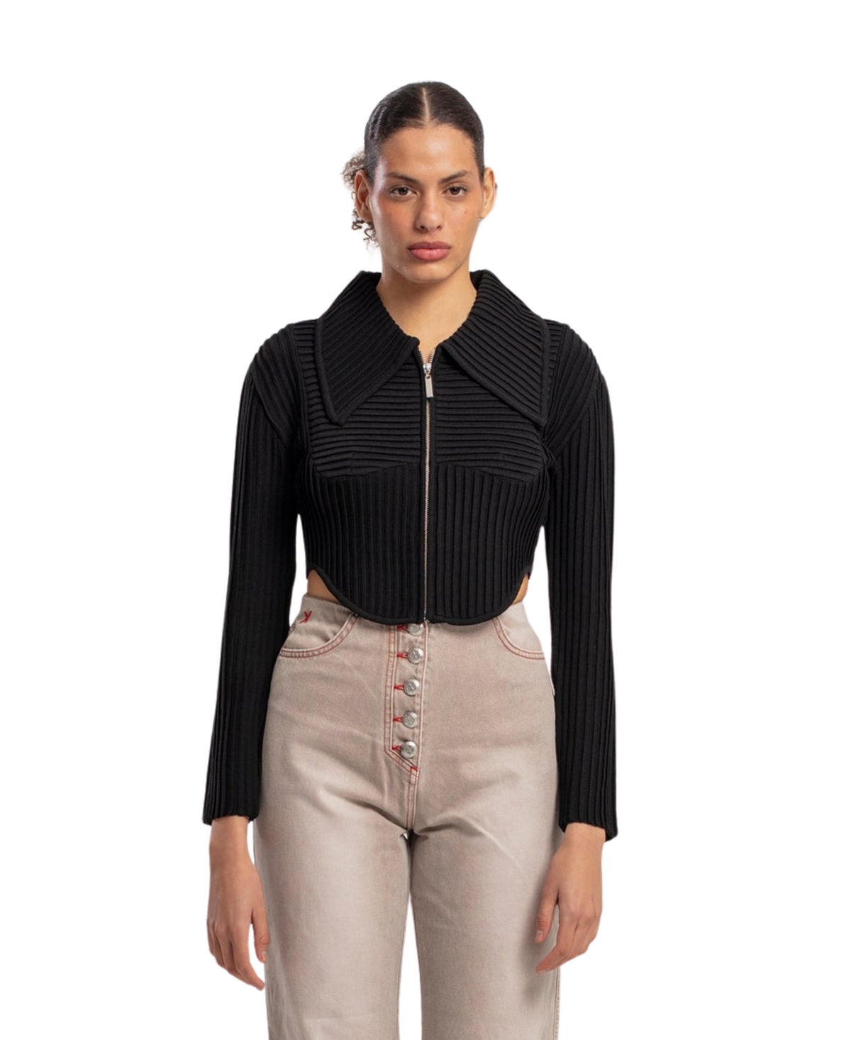 Pcfg Women’s Fitted Knit Cardigan – Jet black Pcfg Women’s Fitted Knit Cardigan – Jet black