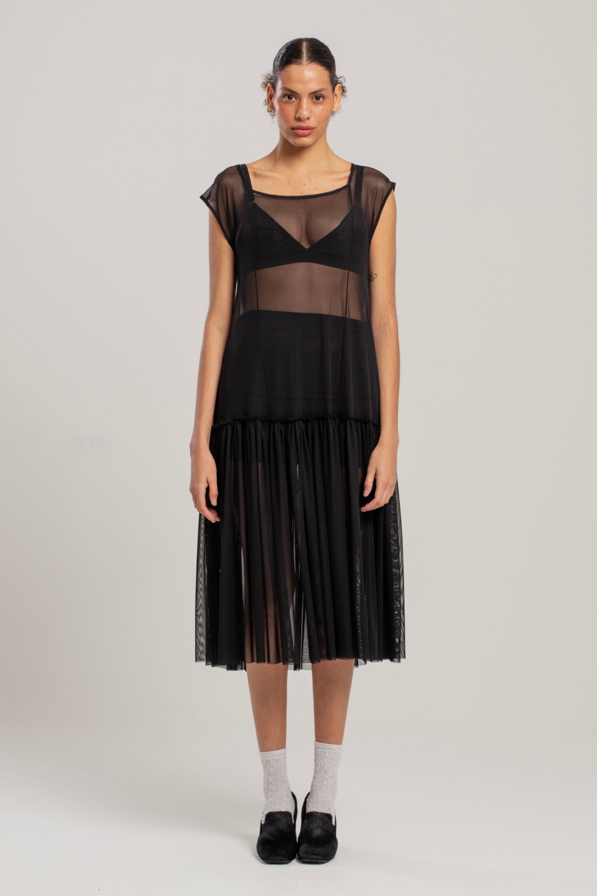 Pcfg Women’s Free Heaven Transparent Dress – Black