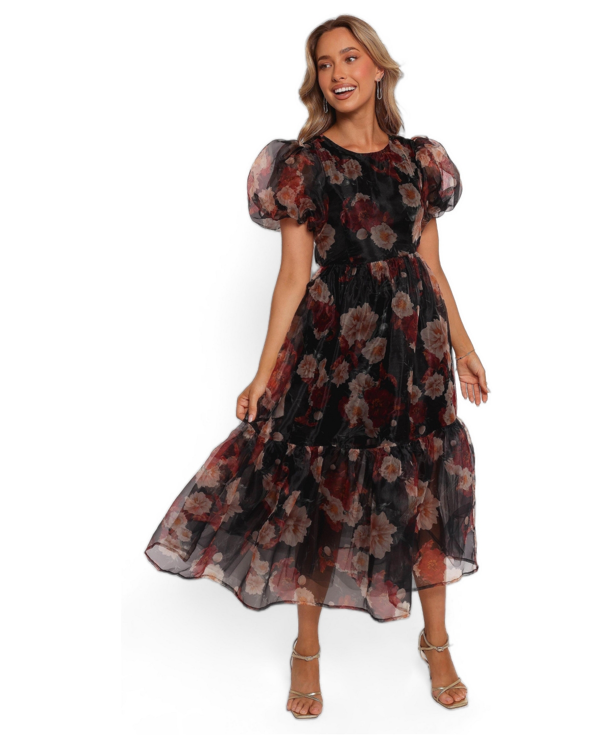 Petal and Pup Women’s Elspeth Midi Dress – Black floral Petal and Pup Women’s Elspeth Midi Dress – Black floral