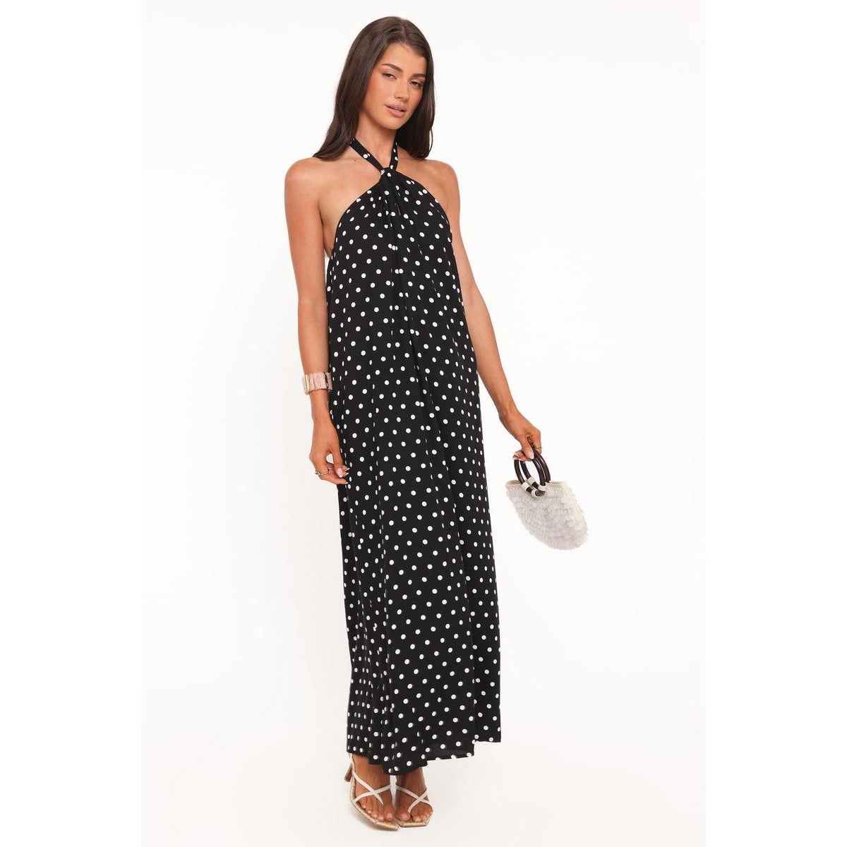 Petal and Pup Women’s Theophania Maxi Dress – Black polka dot Petal and Pup Women’s Theophania Maxi Dress – Black polka dot