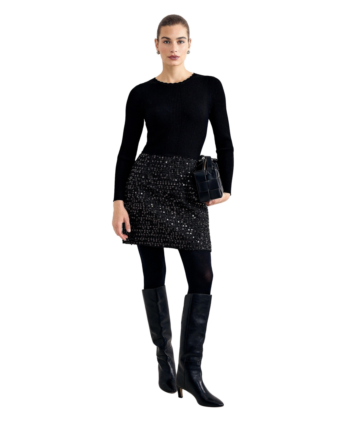 Phase Eight Women’s Gloria Long-Sleeve Sequin Mini Dress – Black Phase Eight Women’s Gloria Long-Sleeve Sequin Mini Dress – Black