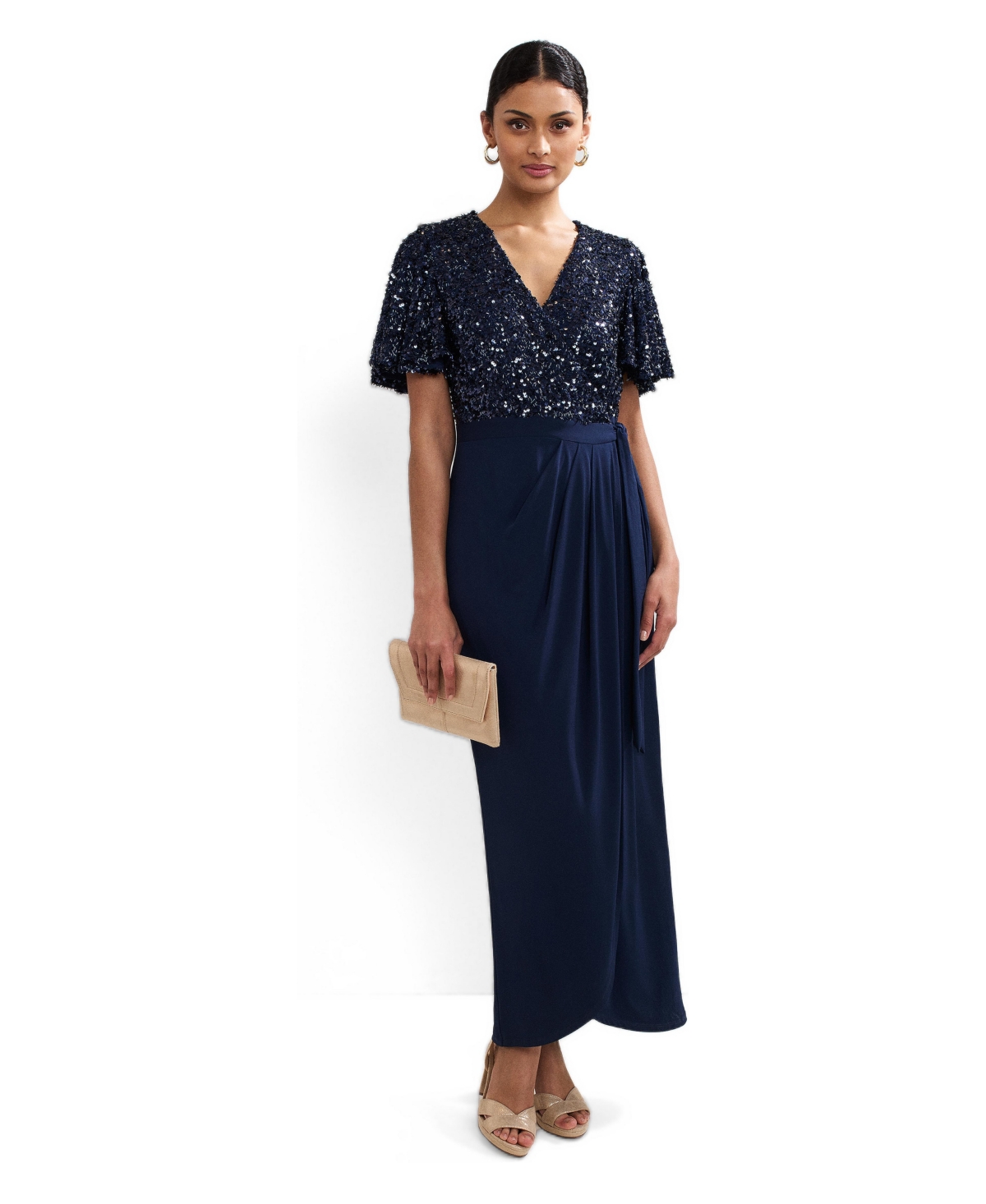 Phase Eight Women’s Janessa Sequin Wrap Maxi Dress – Dark Blue Phase Eight Women’s Janessa Sequin Wrap Maxi Dress – Dark Blue
