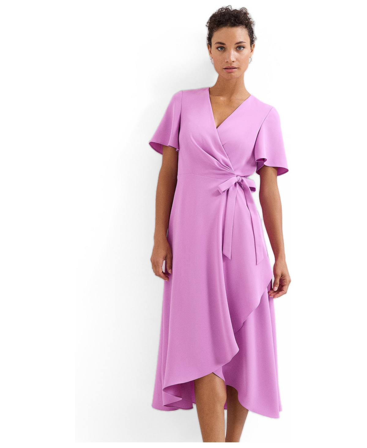 Phase Eight Women’s Julissa Wrap Midi Dress – Pink