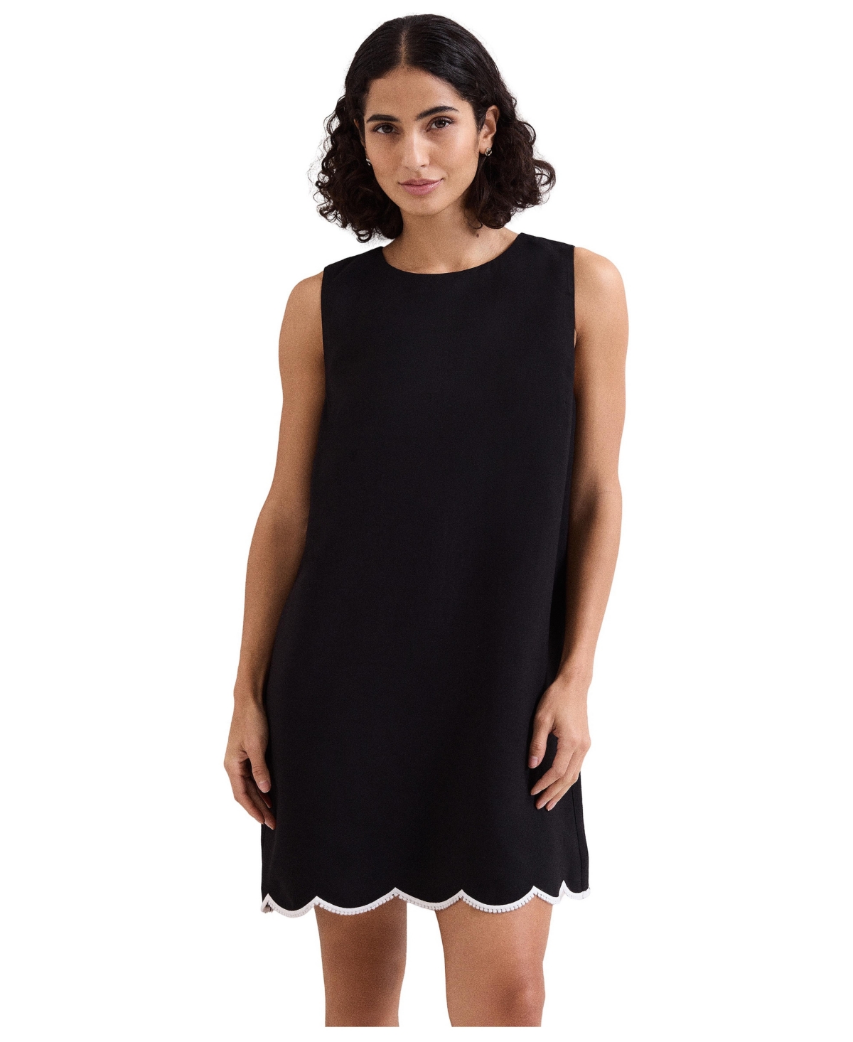 Phase Eight Women’s Marta Scalloped Hem Shift Dress – Black Phase Eight Women’s Marta Scalloped Hem Shift Dress – Black