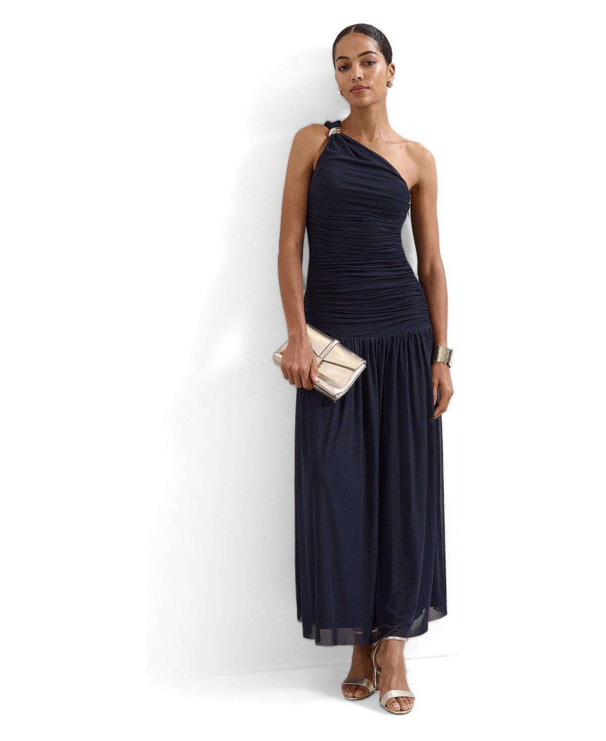 Phase Eight Women’s Melina Ruched Midi Dress – Navy Phase Eight Women’s Melina Ruched Midi Dress – Navy