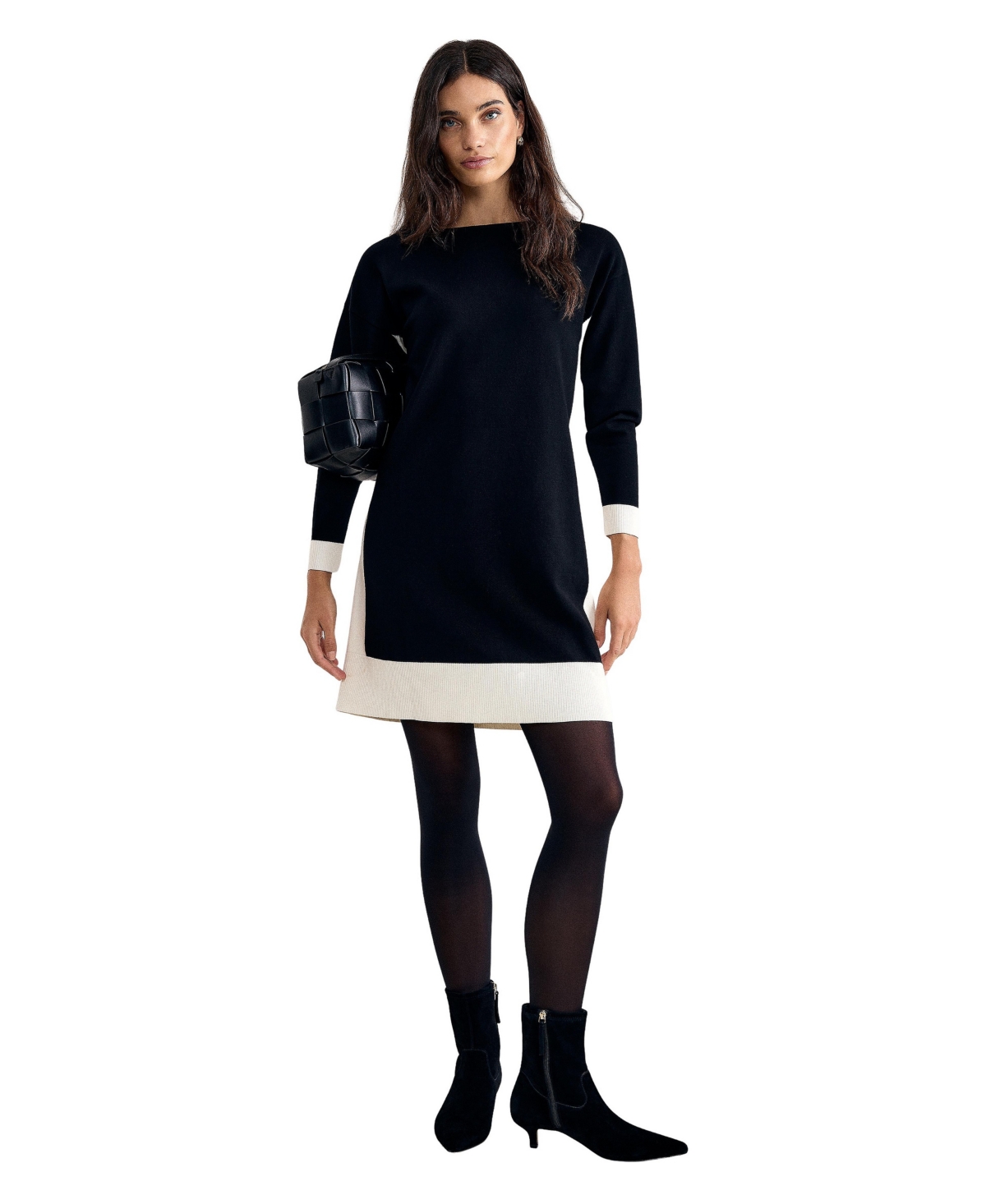 Phase Eight Women’s Mirkela Long-Sleeve Colorblock Boat Neck Dress – Black/ivory Phase Eight Women’s Mirkela Long-Sleeve Colorblock Boat Neck Dress – Black/ivory