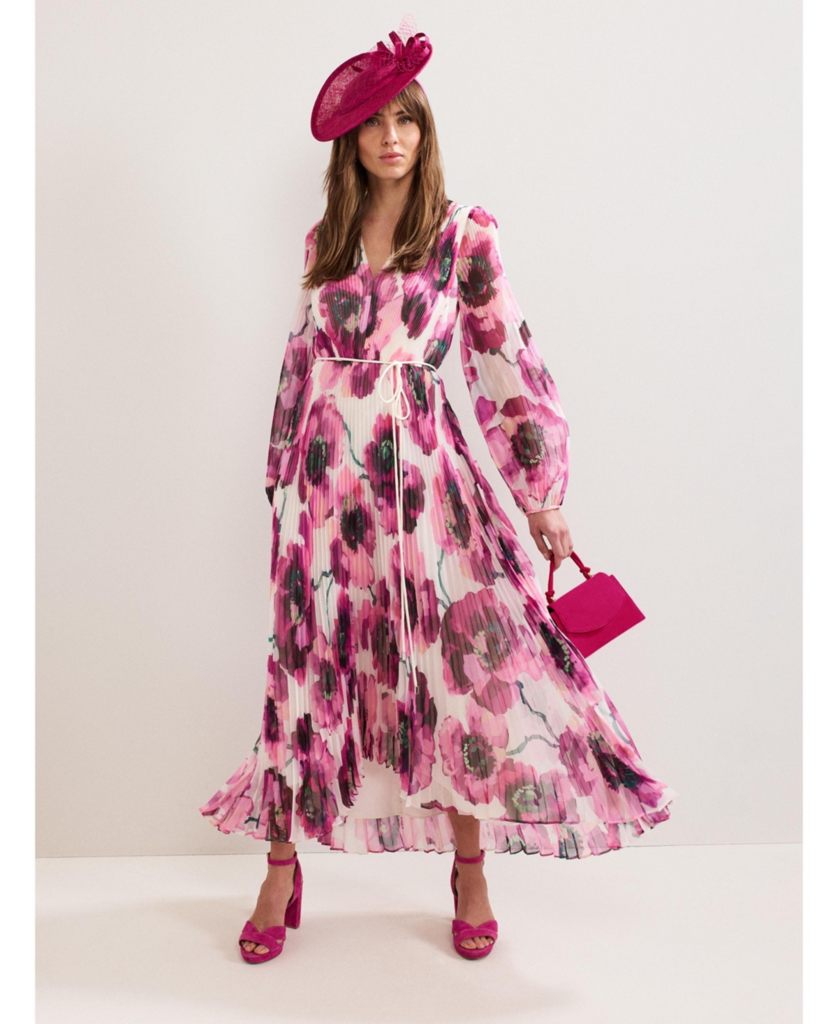Phase Eight Women’s Natalia Floral Pleated Maxi Dress – Pink Phase Eight Women’s Natalia Floral Pleated Maxi Dress – Pink