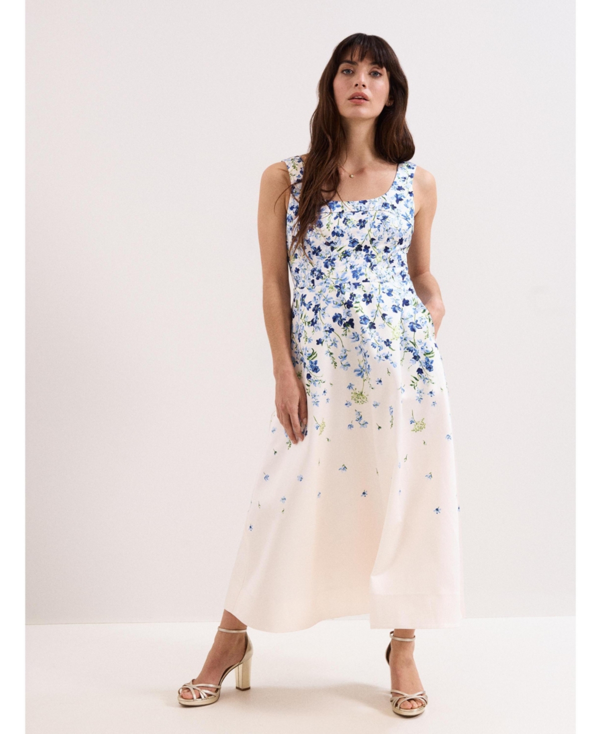 Phase Eight Women’s Orla Floral Midi Dress – Beige Phase Eight Women’s Orla Floral Midi Dress – Beige
