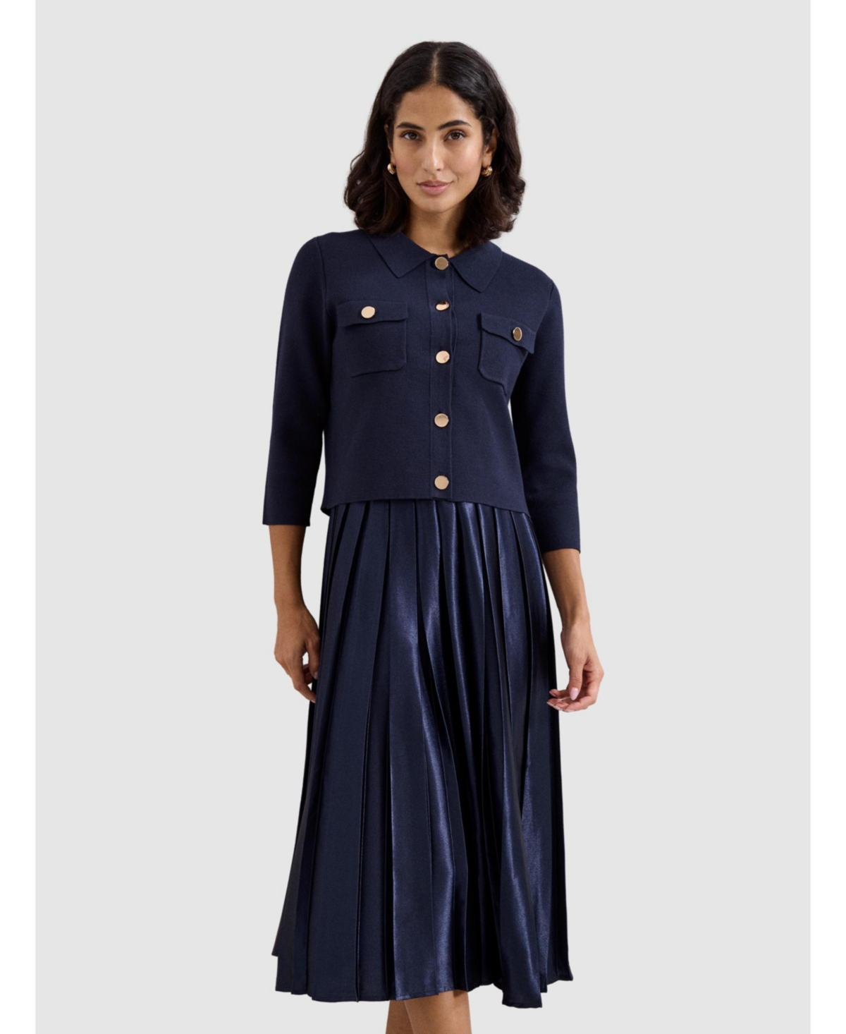 Phase Eight Women’s Penny Knit Midi Dress – Navy Phase Eight Women’s Penny Knit Midi Dress – Navy