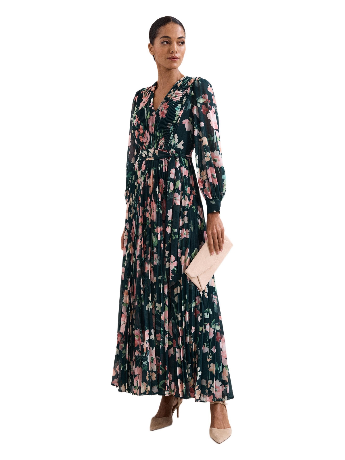 Phase Eight Women’s Rosa V-Neck Floral Maxi Dress – Bright Blue Phase Eight Women’s Rosa V-Neck Floral Maxi Dress – Bright Blue