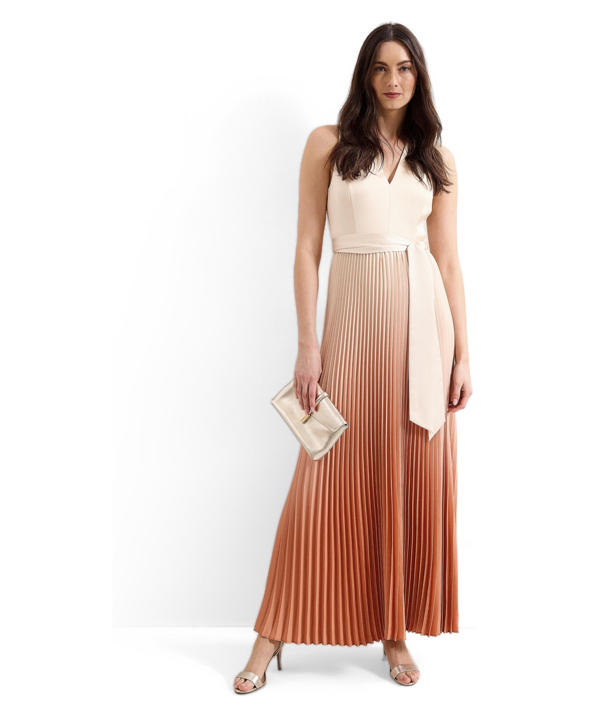 Phase Eight Women’s Sloane Sleeveless V-Neck Maxi Dress – Orange Phase Eight Women’s Sloane Sleeveless V-Neck Maxi Dress – Orange