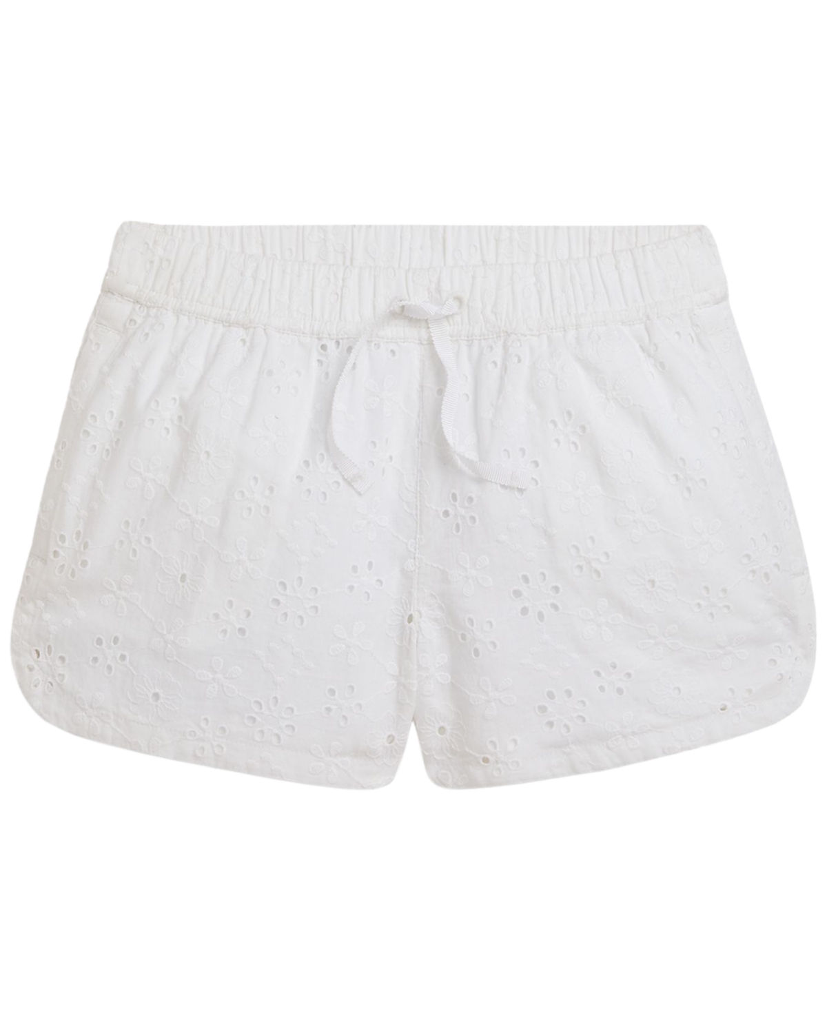 Polo Ralph Lauren Girls’ 2T-6X Eyelet Cotton Short – White Polo Ralph Lauren Girls’ 2T-6X Eyelet Cotton Short – White