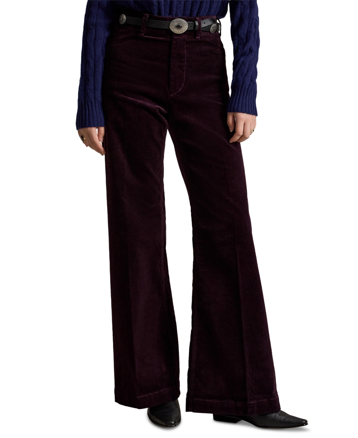 Polo Ralph Lauren Women’s Beaton High-Rise Flared 14-Wale Corduroy Pants – Roasted Aubergine Polo Ralph Lauren Women’s Beaton High-Rise Flared 14-Wale Corduroy Pants – Roasted Aubergine