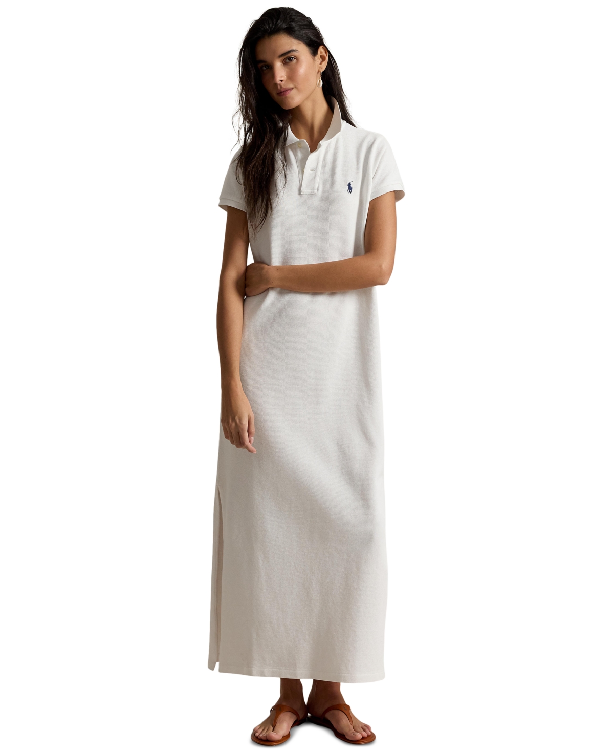 Polo Ralph Lauren Women’s Cotton Mesh Polo Dress – White Polo Ralph Lauren Women’s Cotton Mesh Polo Dress – White