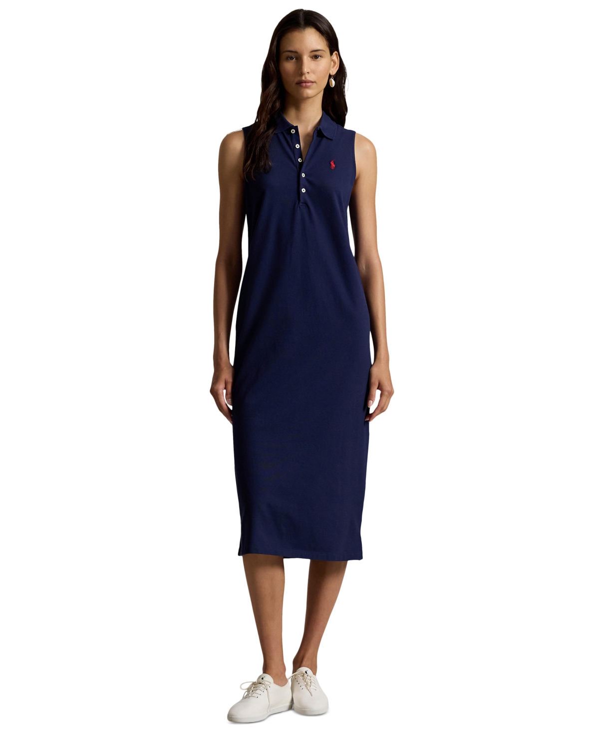 Polo Ralph Lauren Women’s Stretch-Cotton Sleeveless Polo Dress – Newport Navy Polo Ralph Lauren Women’s Stretch-Cotton Sleeveless Polo Dress – Newport Navy