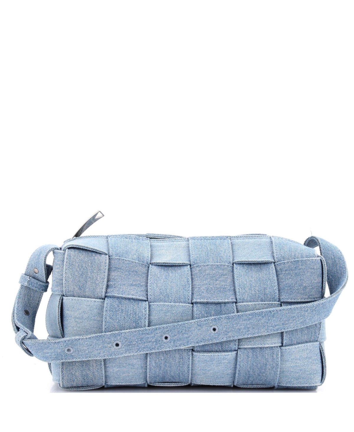 Pre-Owned Bottega Veneta Brick Cassette Shoulder Bag Maxi Intrecciato Denim – Blue Pre-Owned Bottega Veneta Brick Cassette Shoulder Bag Maxi Intrecciato Denim – Blue