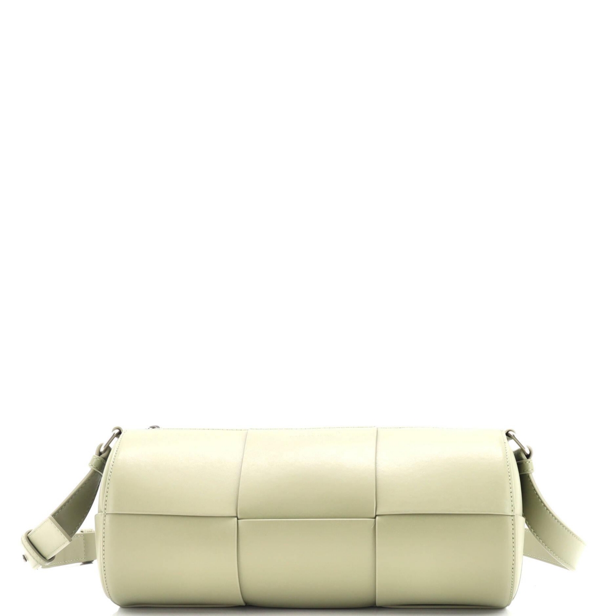 Pre-Owned Bottega Veneta Medium Canette Crossbody Bag Maxi Intrecciato Leather – Beige