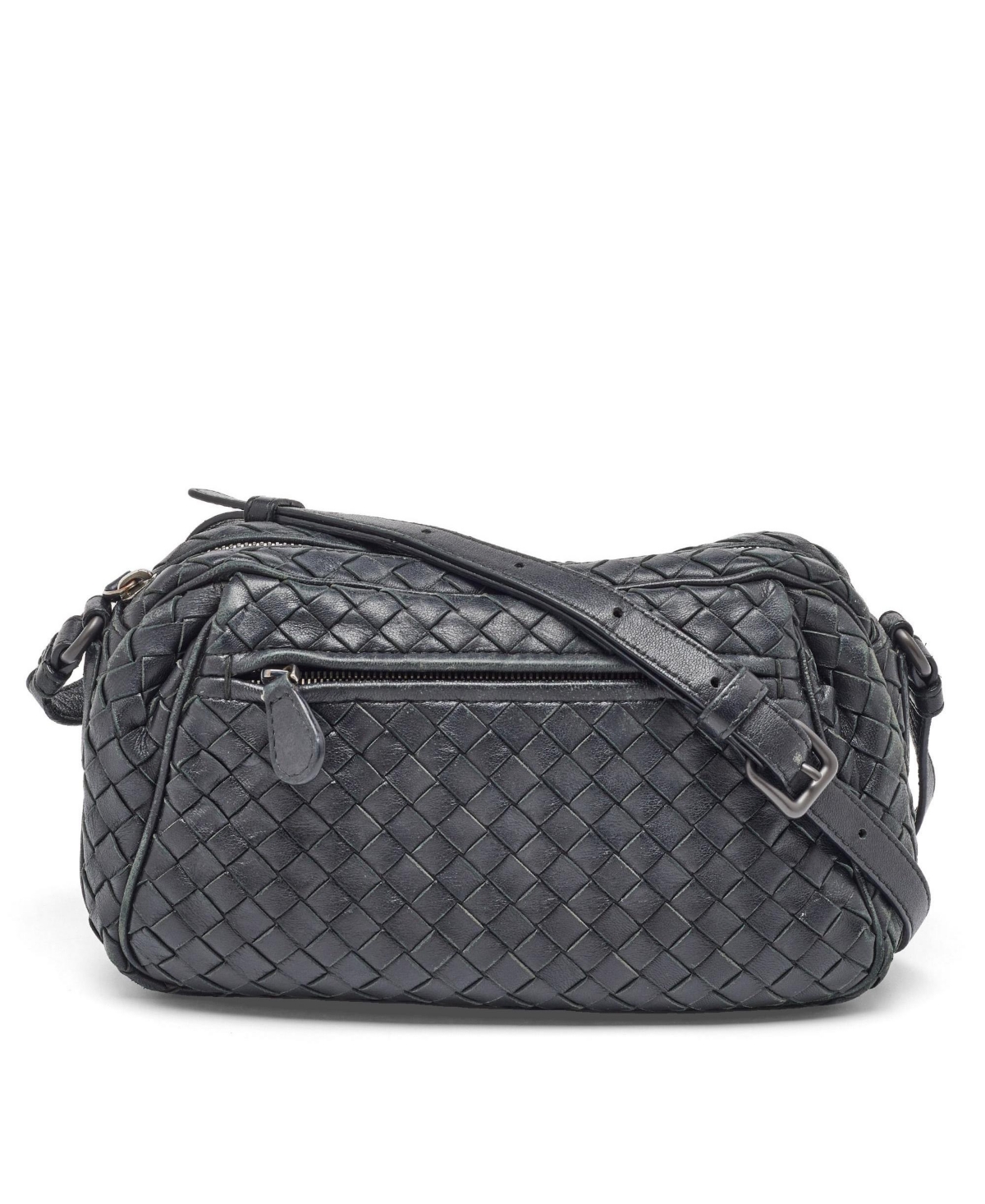 Pre-Owned Bottega Veneta Women’s Intrecciato Woven Leather Crossbody Bag – Black Pre-Owned Bottega Veneta Women’s Intrecciato Woven Leather Crossbody Bag – Black