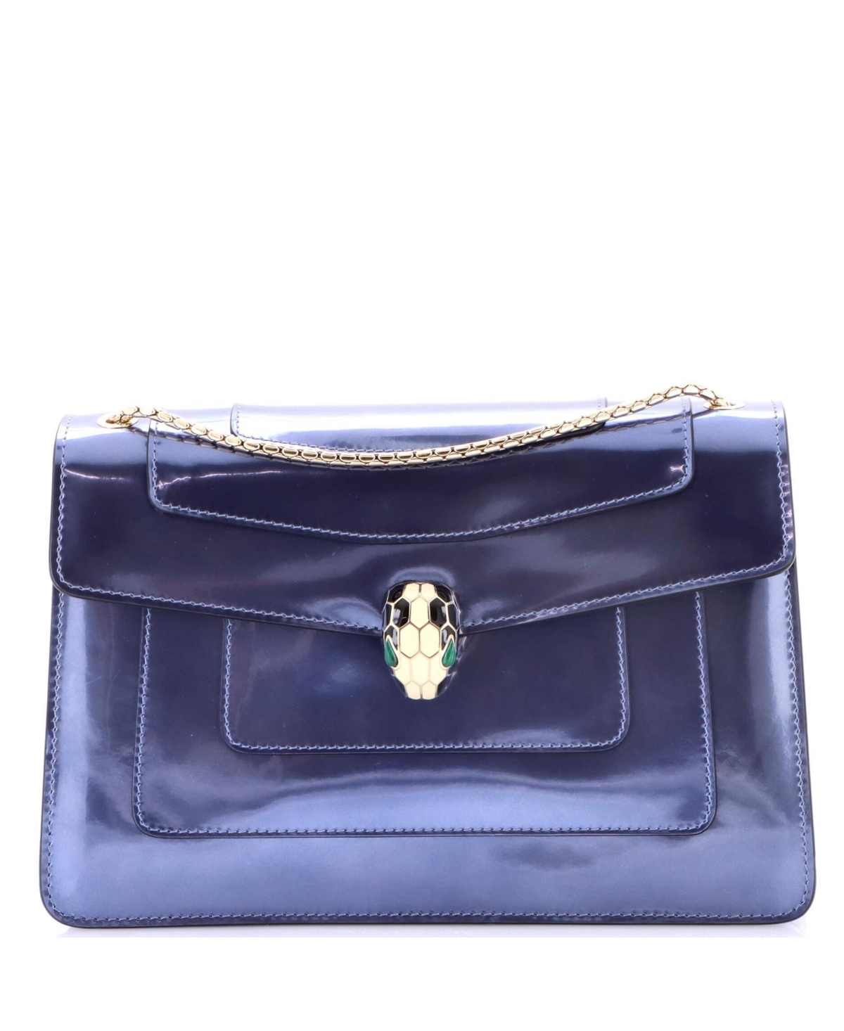 Pre-Owned Bvlgari Medium Serpenti Forever Shoulder Bag Patent – Purple Pre-Owned Bvlgari Medium Serpenti Forever Shoulder Bag Patent – Purple