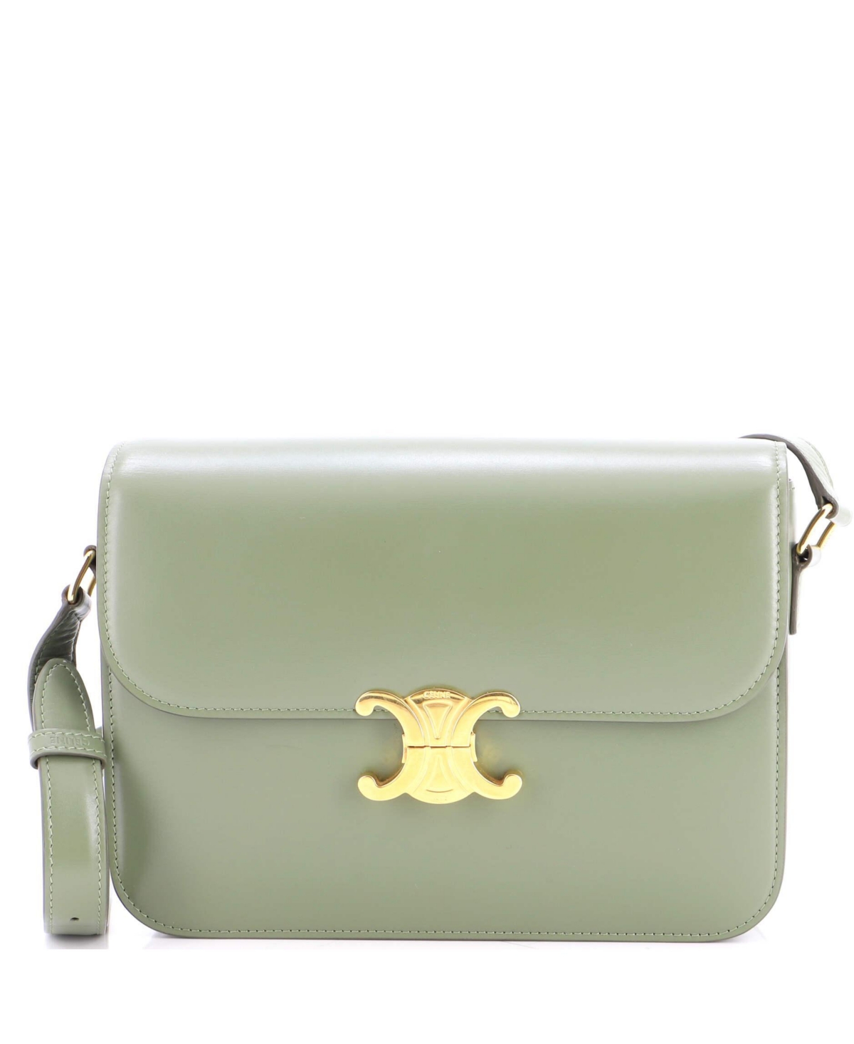 Pre-Owned Celine Large Triomphe Shoulder Bag Smooth Calfskin – Green Pre-Owned Celine Large Triomphe Shoulder Bag Smooth Calfskin – Green