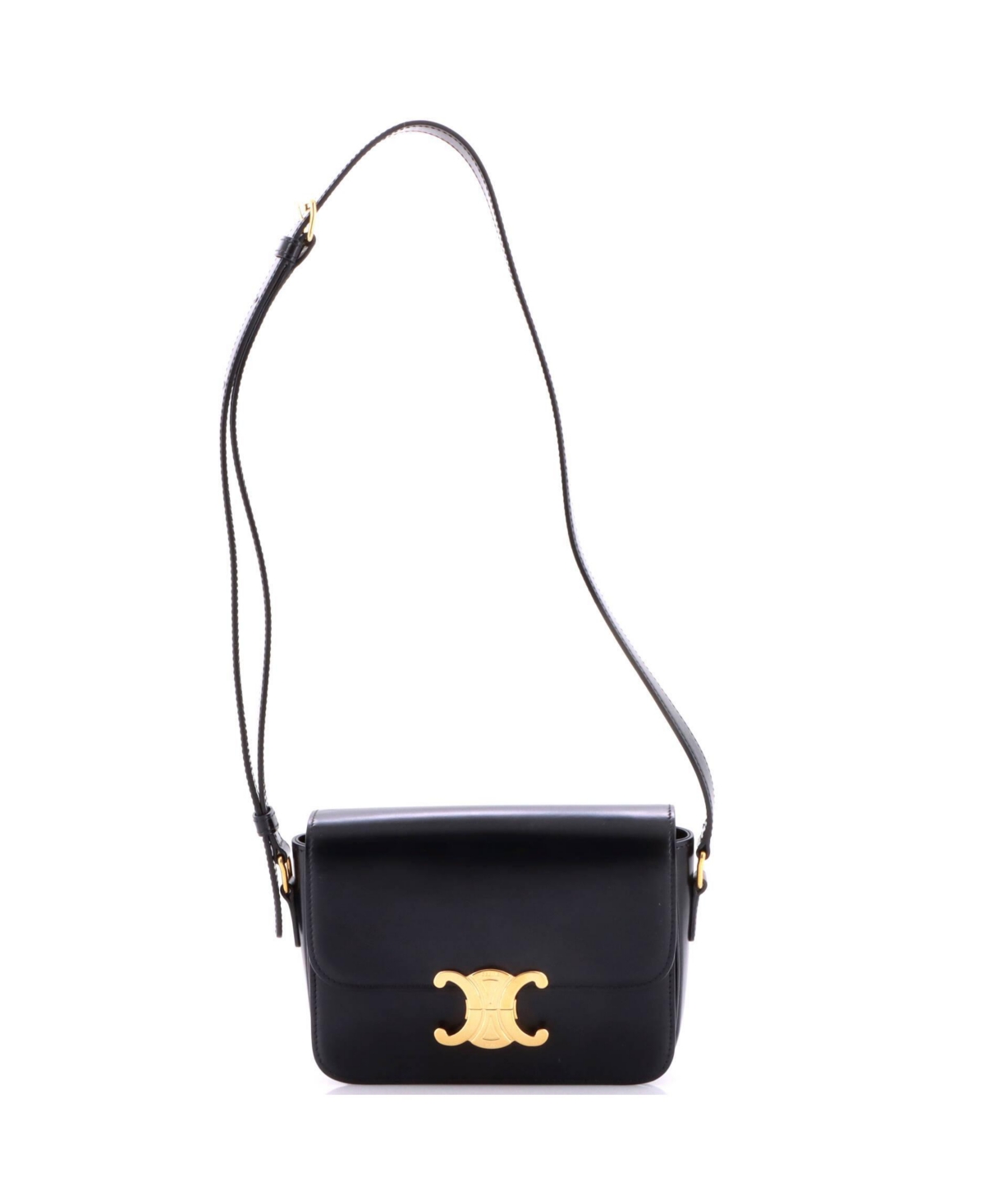 Pre-Owned Celine Teen Triomphe Shoulder Bag Smooth Calfskin – Black