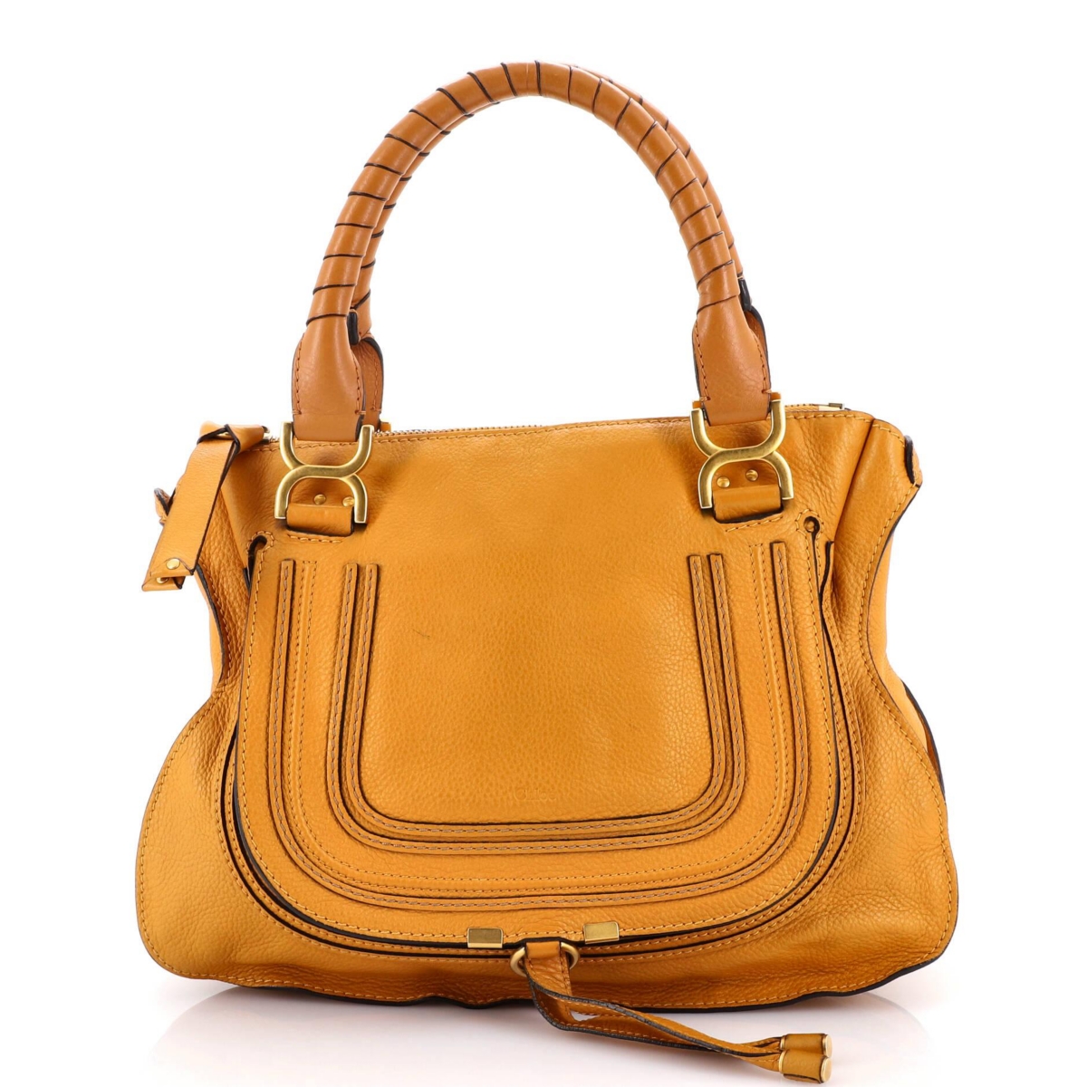 Pre-Owned Chloe Medium Marcie Shoulder Bag Leather – Orange