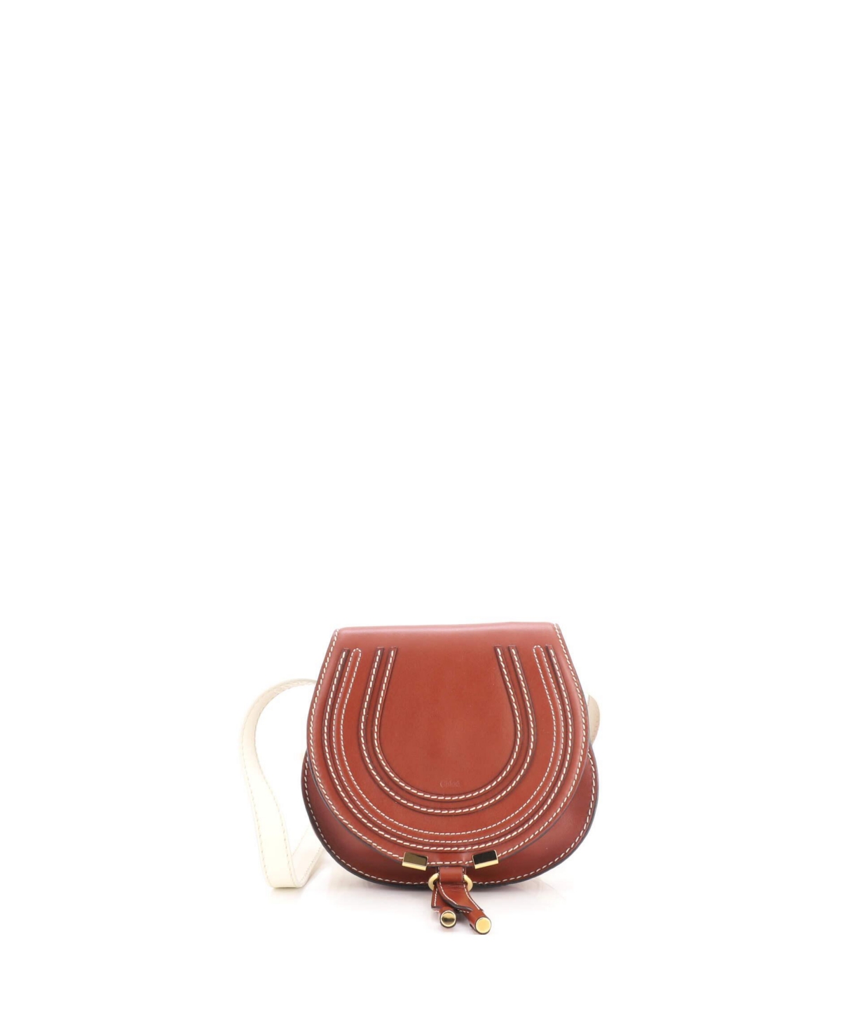 Pre-Owned Chloe Mini Marcie Crossbody Bag Leather – Brown