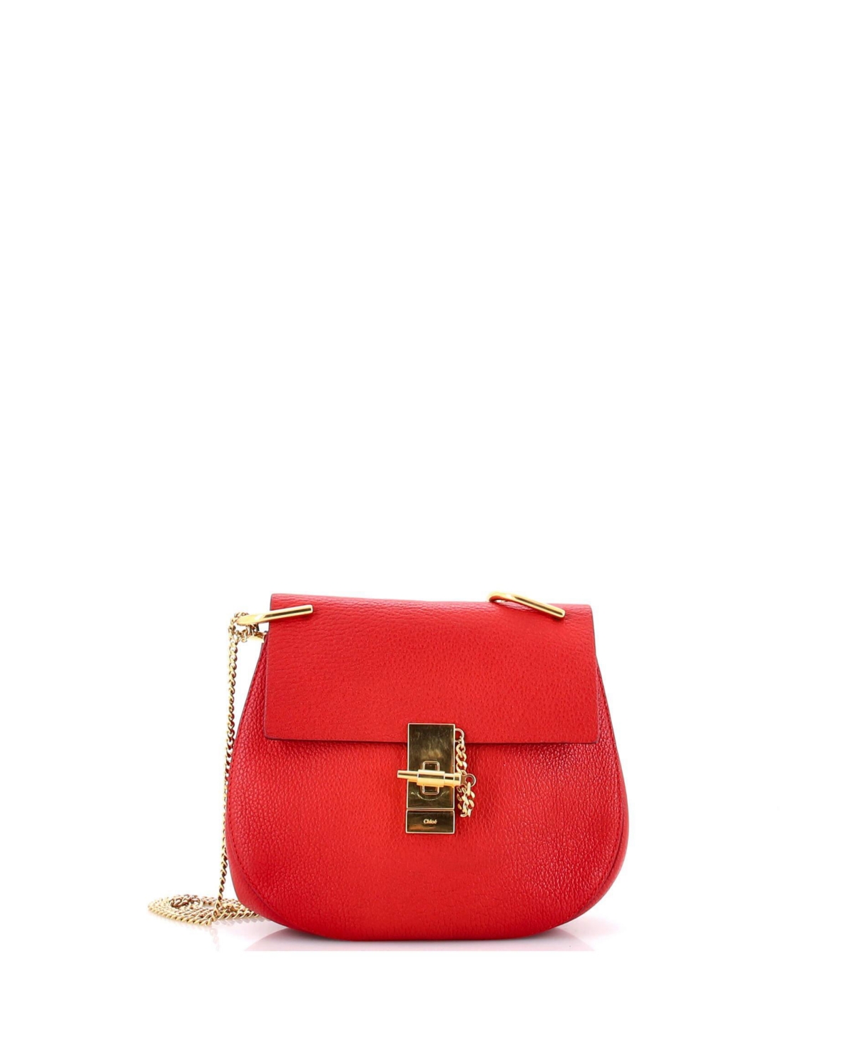 Pre-Owned Chloe Small Drew Crossbody Bag Leather – Red Pre-Owned Chloe Small Drew Crossbody Bag Leather – Red
