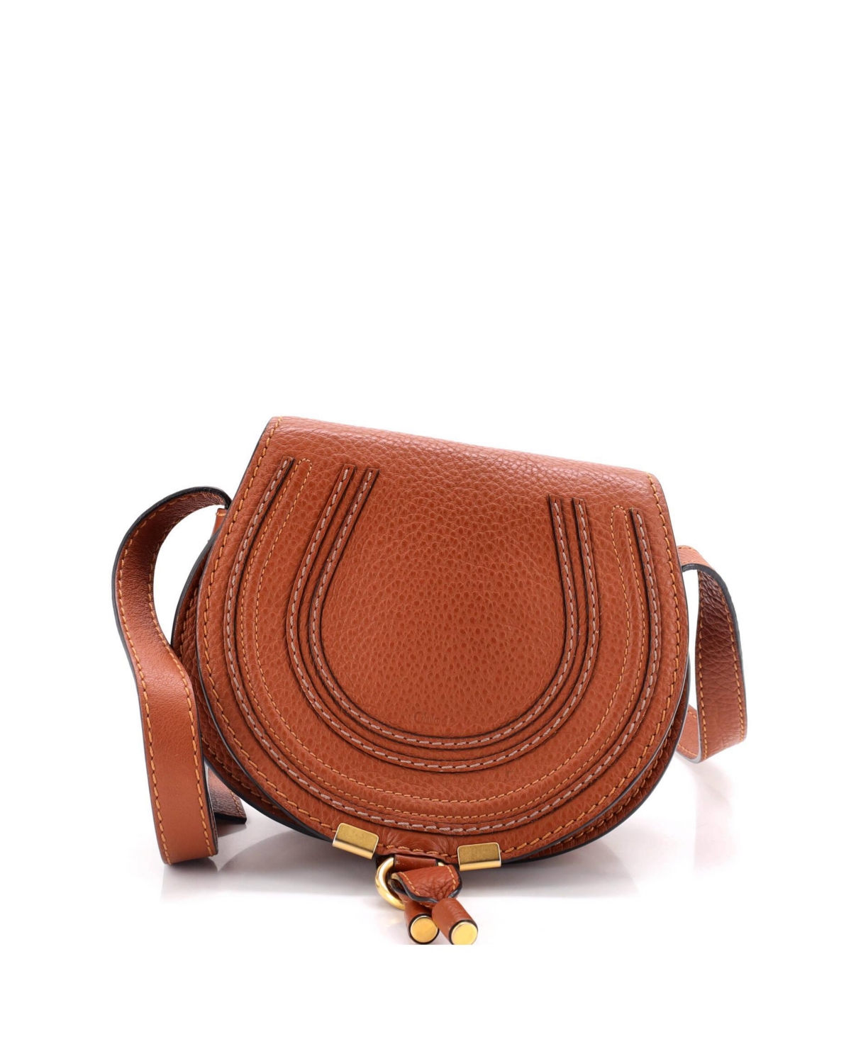 Pre-Owned Chloe Small Marcie Crossbody Bag Leather – Brown Pre-Owned Chloe Small Marcie Crossbody Bag Leather – Brown