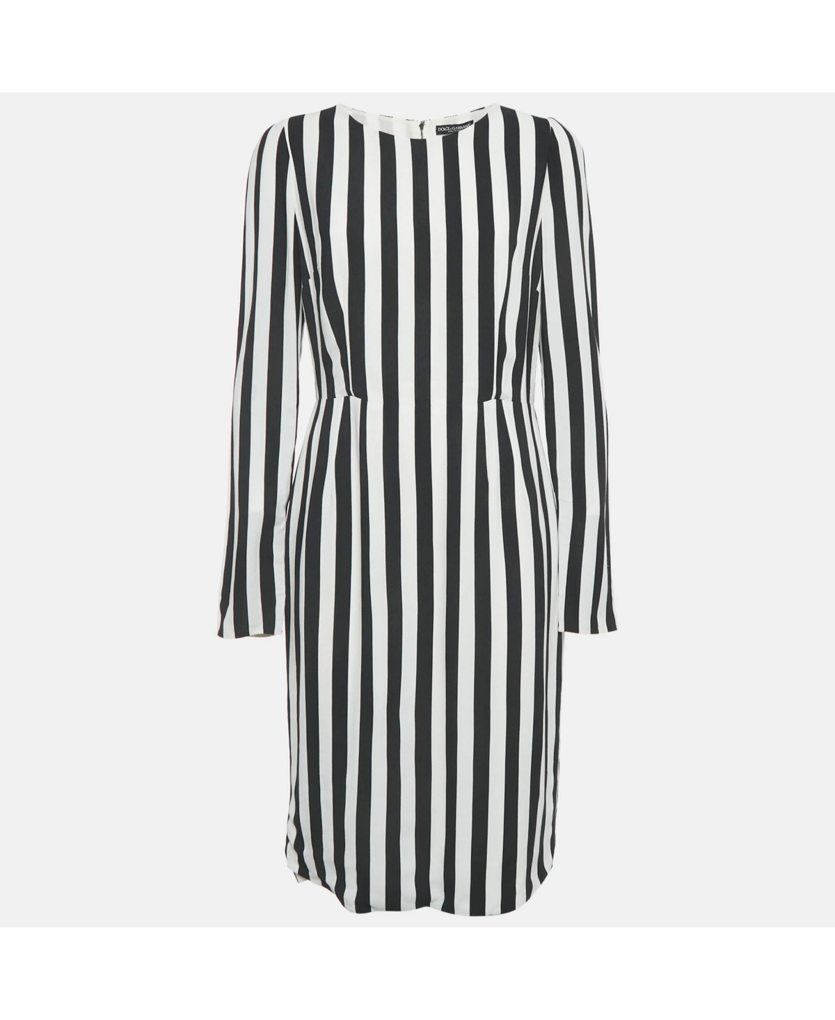 Pre-Owned Dolce & Gabbana Women’s Pre-Owned Dolce and Gabbana Black/white Stripe Crepe Midi Dress Pre-Owned Dolce & Gabbana Women’s Pre-Owned Dolce and Gabbana Black/white Stripe Crepe Midi Dress
