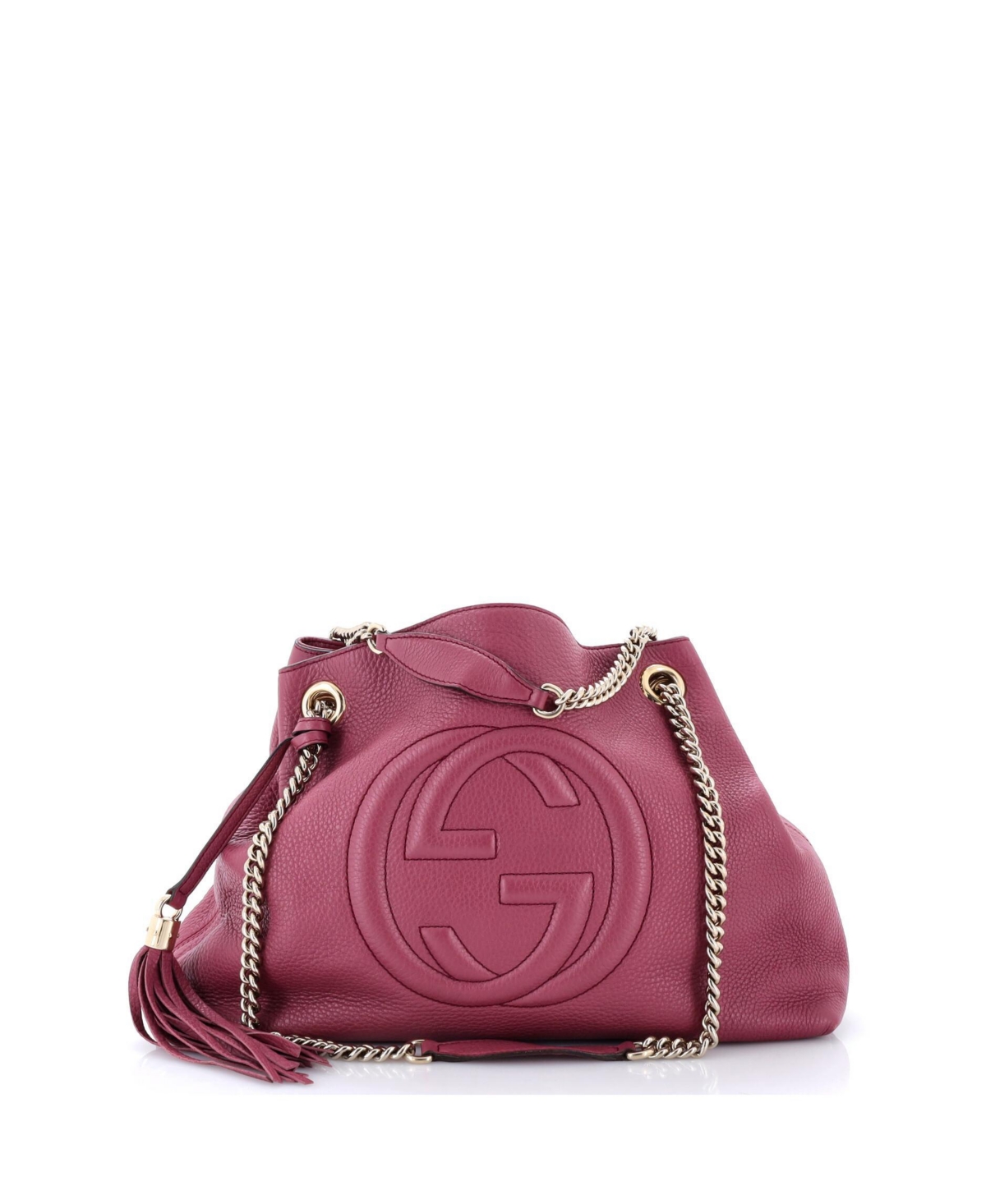 Pre-Owned Gucci Medium Soho Chain Strap Shoulder Bag Leather – Pink