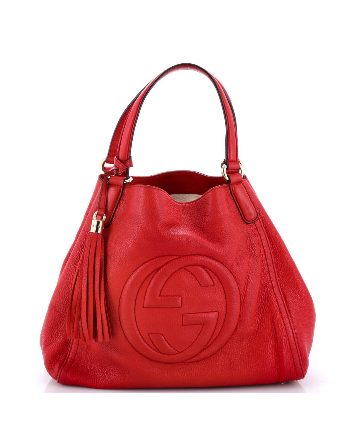 Pre-Owned Gucci Medium Soho Shoulder Bag Leather – Red Pre-Owned Gucci Medium Soho Shoulder Bag Leather – Red