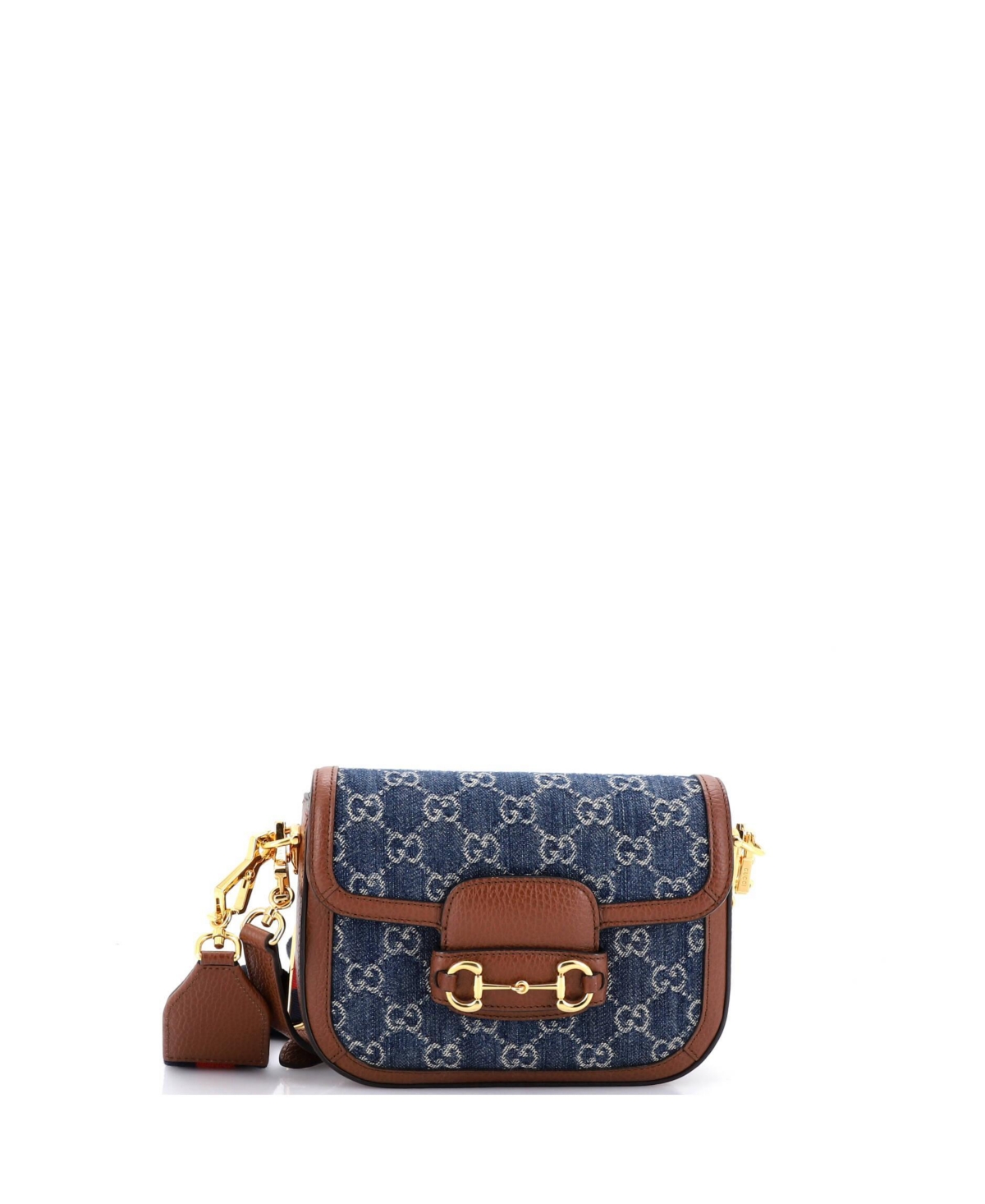 Pre-Owned Gucci Mini Horsebit 1955 Shoulder Bag Gg Denim – Blue Pre-Owned Gucci Mini Horsebit 1955 Shoulder Bag Gg Denim – Blue