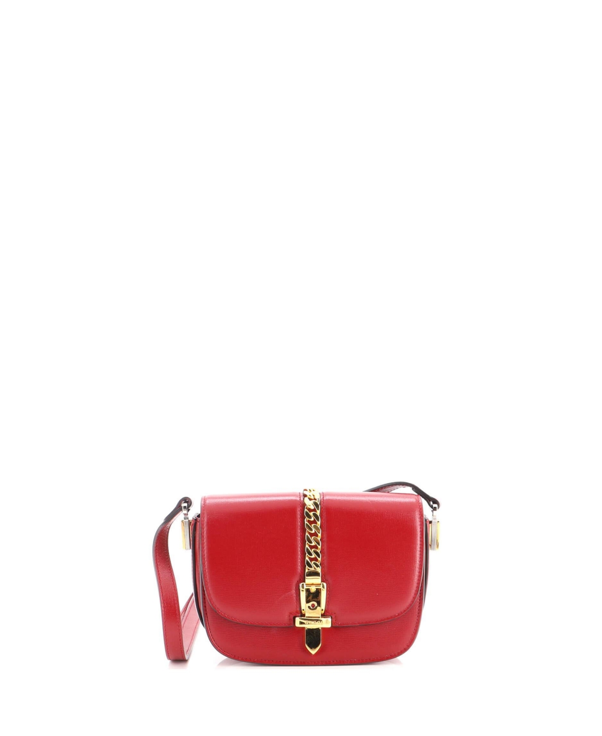 Pre-Owned Gucci Mini Sylvie 1969 Shoulder Bag Leather – Red