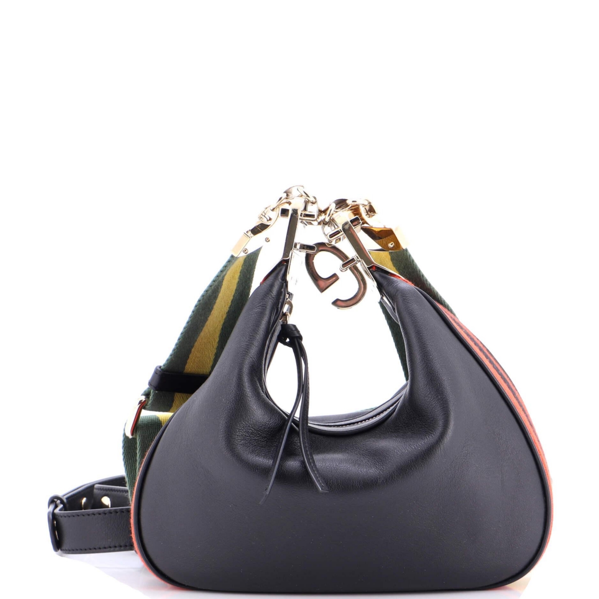 Pre-Owned Gucci Small Attache Shoulder Bag Leather – Black Pre-Owned Gucci Small Attache Shoulder Bag Leather – Black