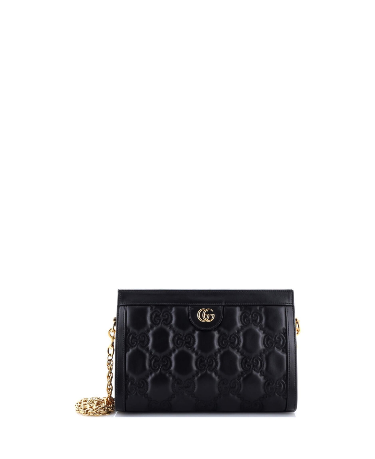 Pre-Owned Gucci Small Gg Shoulder Bag Gg Matelasse Leather – Black Pre-Owned Gucci Small Gg Shoulder Bag Gg Matelasse Leather – Black