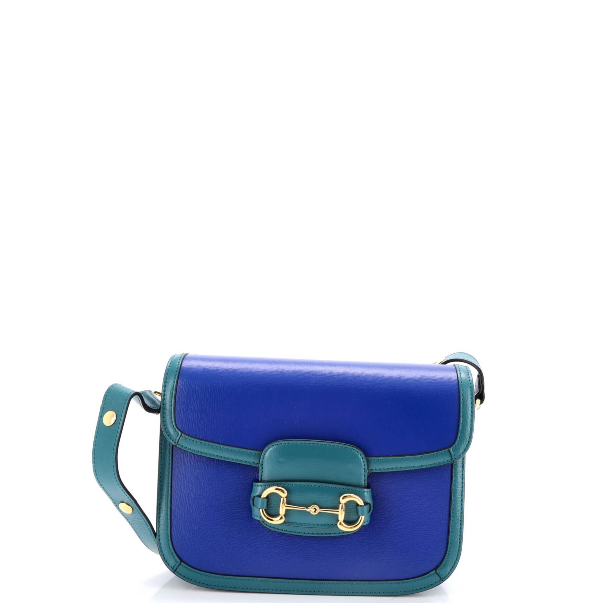 Pre-Owned Gucci Small Horsebit 1955 Shoulder Bag Leather – Blue Pre-Owned Gucci Small Horsebit 1955 Shoulder Bag Leather – Blue