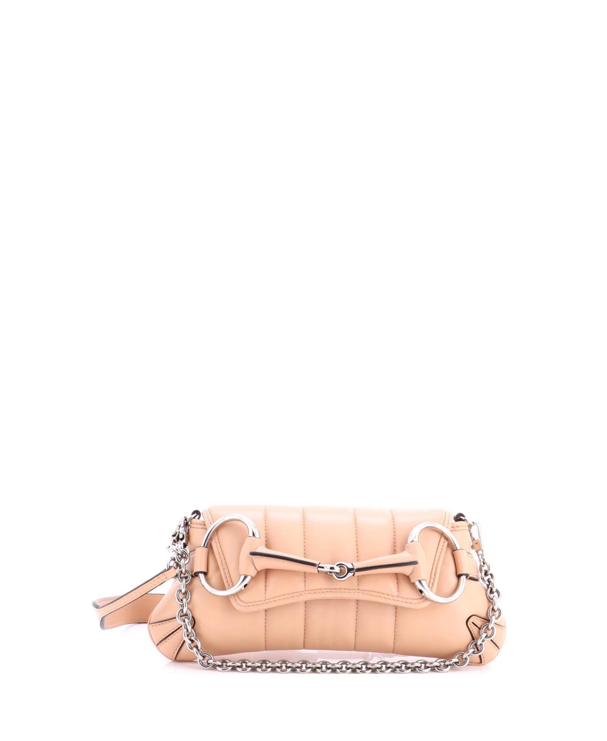 Pre-Owned Gucci Small Horsebit Chain Shoulder Bag Vertical Quilted Leather – Natural Pre-Owned Gucci Small Horsebit Chain Shoulder Bag Vertical Quilted Leather – Natural
