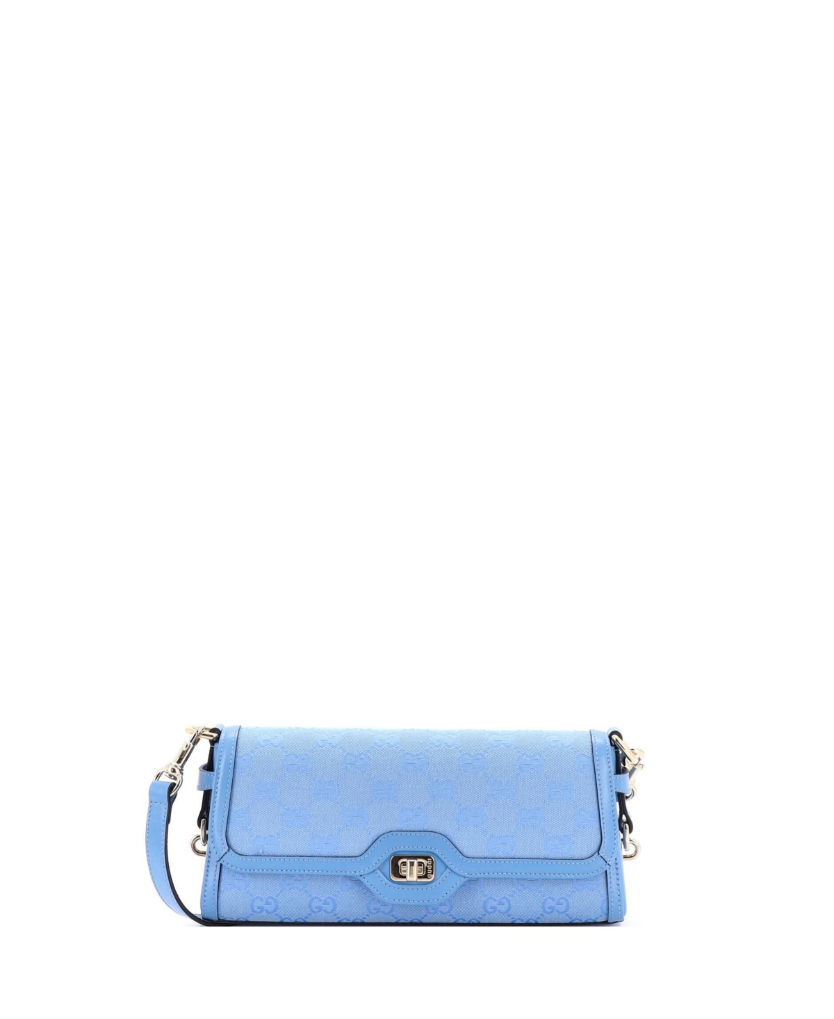 Pre-Owned Gucci Small Luce Shoulder Bag Canvas – Blue