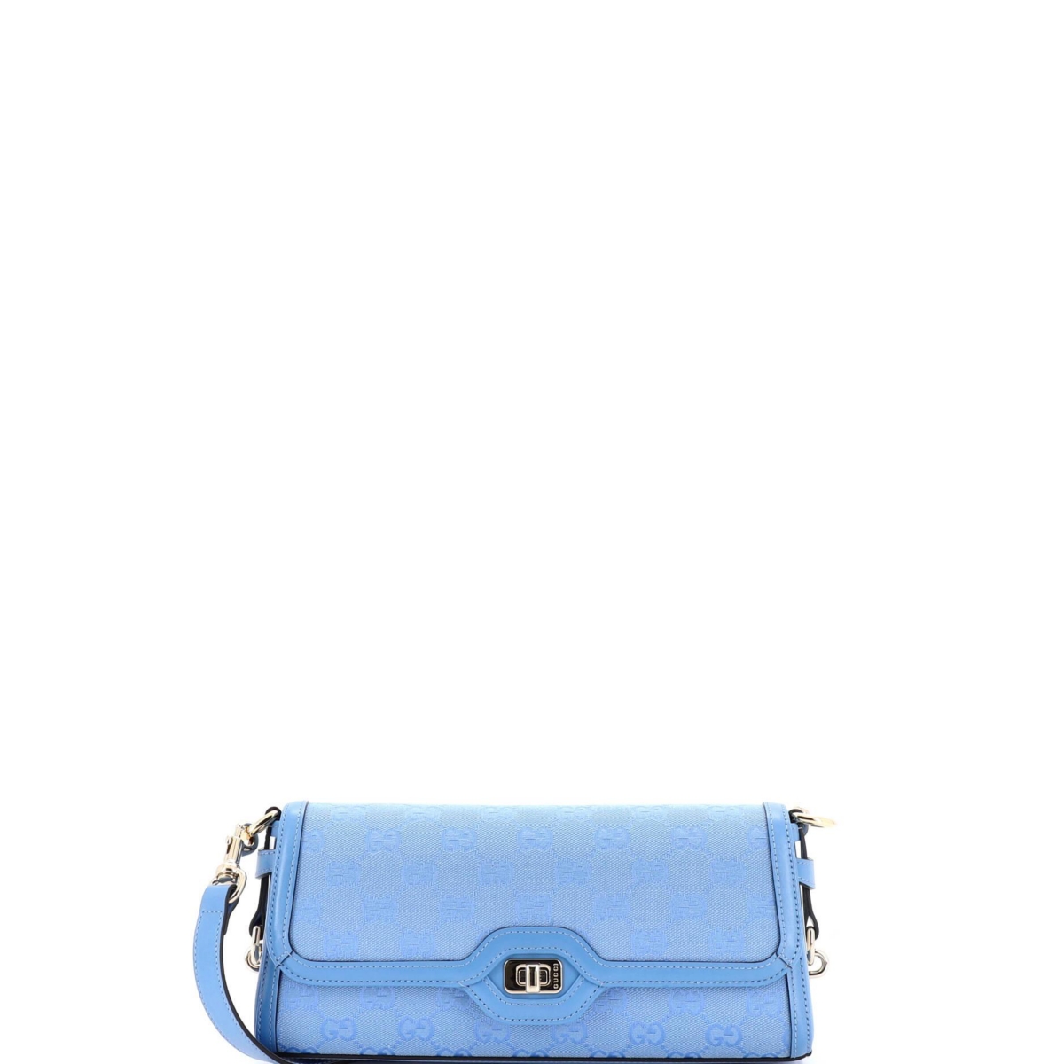 Pre-Owned Gucci Small Luce Shoulder Bag Canvas – Blue