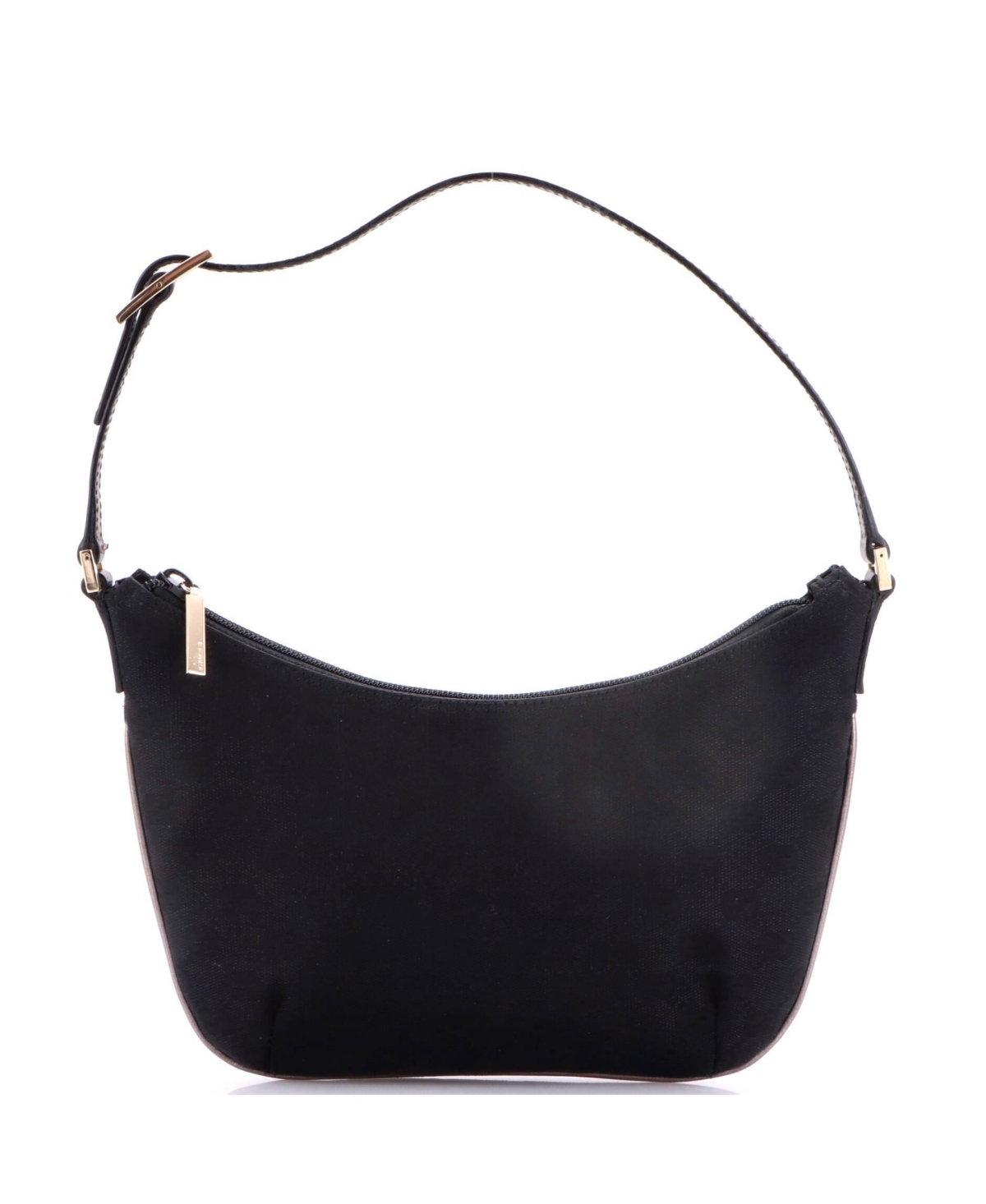 Pre-Owned Gucci Small Vintage Pochette Shoulder Bag Gg Canvas – Black