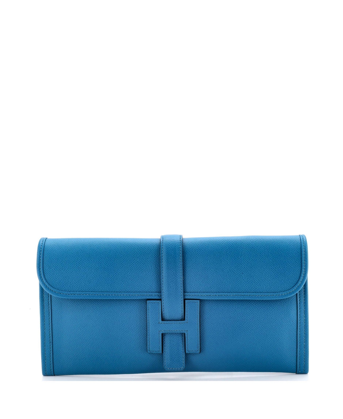Pre-Owned HERMES 29 Jige Elan Clutch Epsom – Blue Pre-Owned HERMES 29 Jige Elan Clutch Epsom – Blue