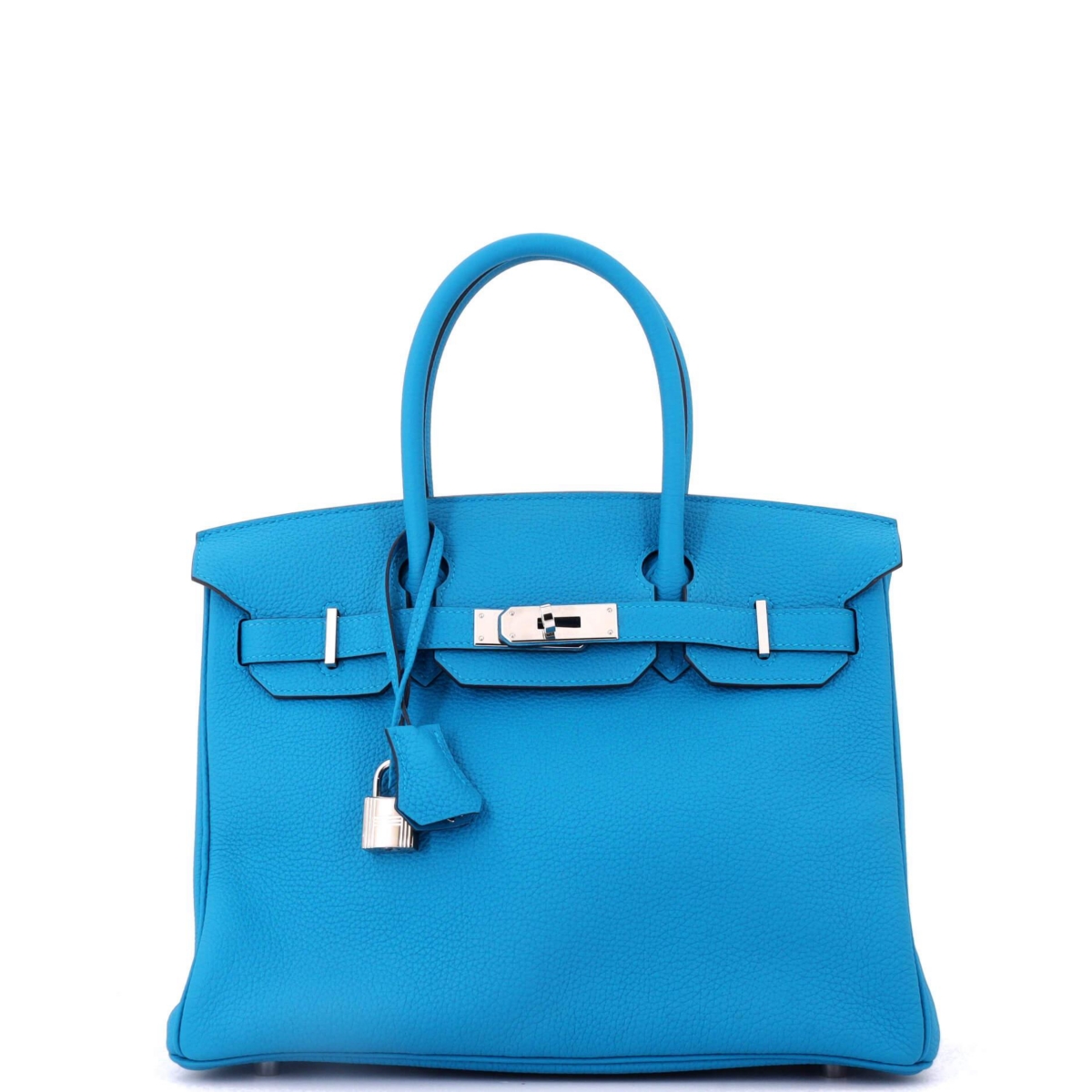 Pre-Owned HERMES Birkin 30 Handbag Blue Togo with Palladium Hardware – Blue Pre-Owned HERMES Birkin 30 Handbag Blue Togo with Palladium Hardware – Blue