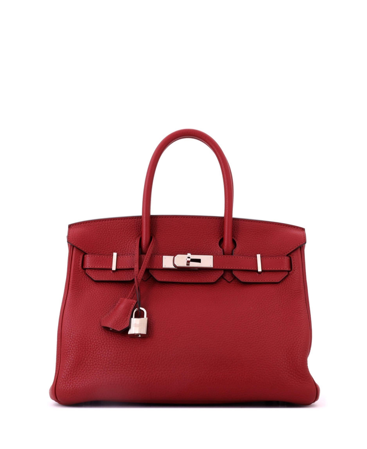 Pre-Owned HERMES Birkin 30 Handbag Red Togo with Palladium Hardware – Red Pre-Owned HERMES Birkin 30 Handbag Red Togo with Palladium Hardware – Red