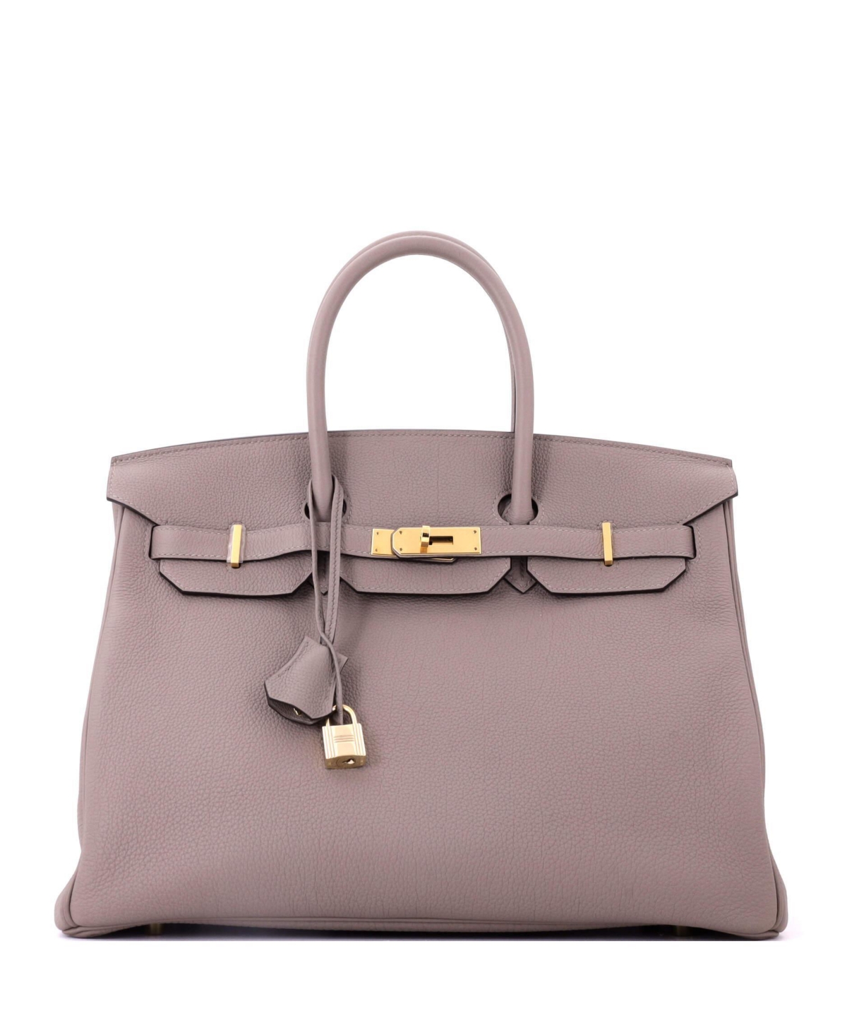 Pre-Owned HERMES Birkin 35 Handbag Grey Togo with Gold Hardware – Grey Pre-Owned HERMES Birkin 35 Handbag Grey Togo with Gold Hardware – Grey