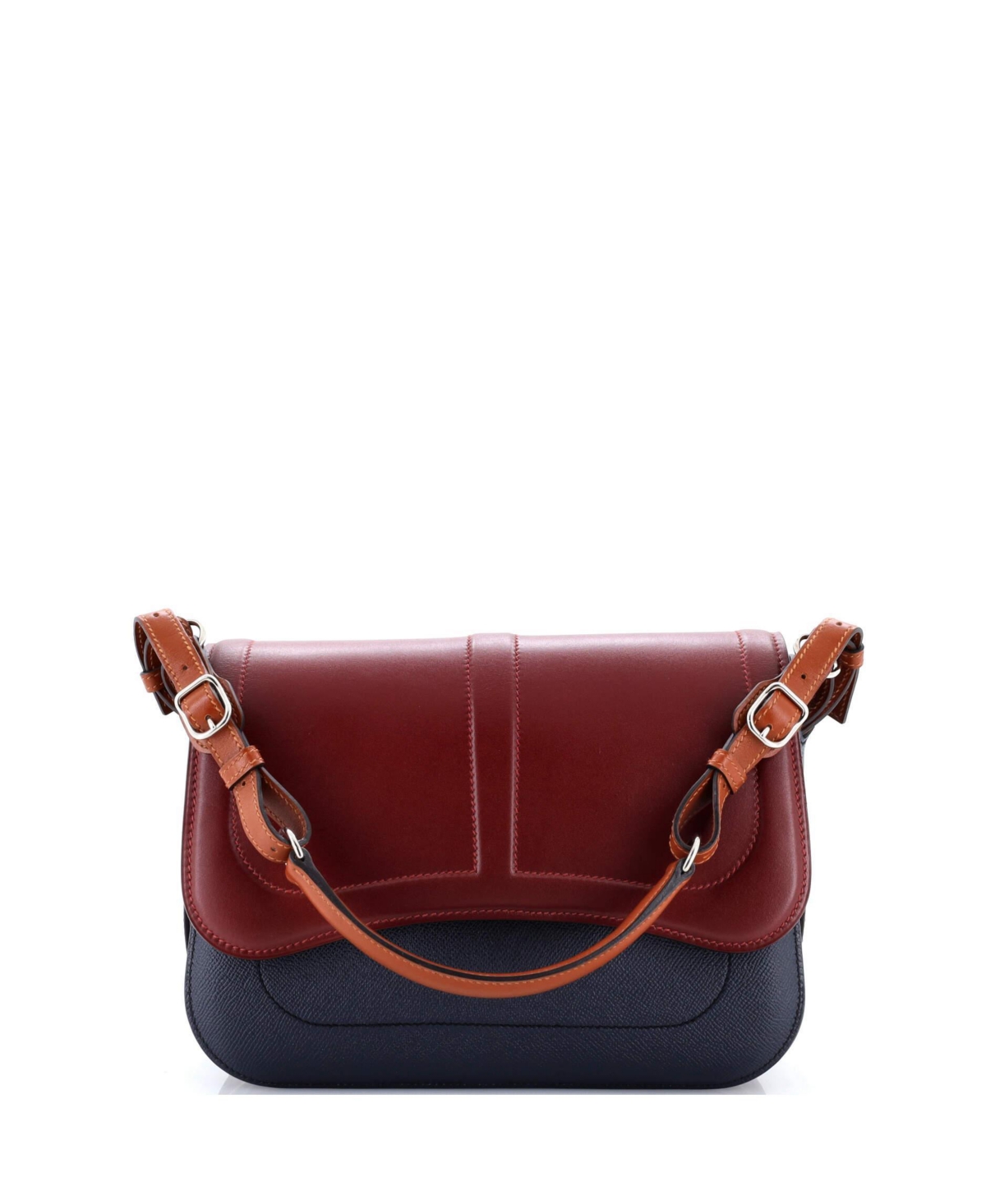 Pre-Owned Hermes Harnais Shoulder Bag Epsom and Tadelakt – Blue