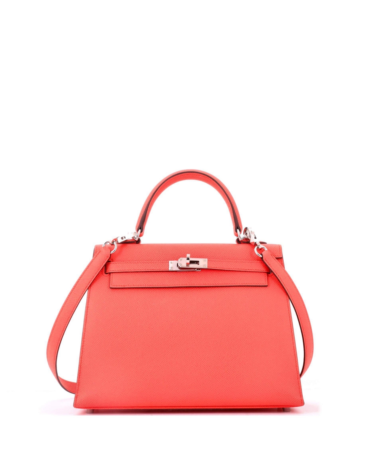 Pre-Owned Hermes Kelly 25 Handbag Pink Epsom with Palladium Hardware – Pink Pre-Owned Hermes Kelly 25 Handbag Pink Epsom with Palladium Hardware – Pink