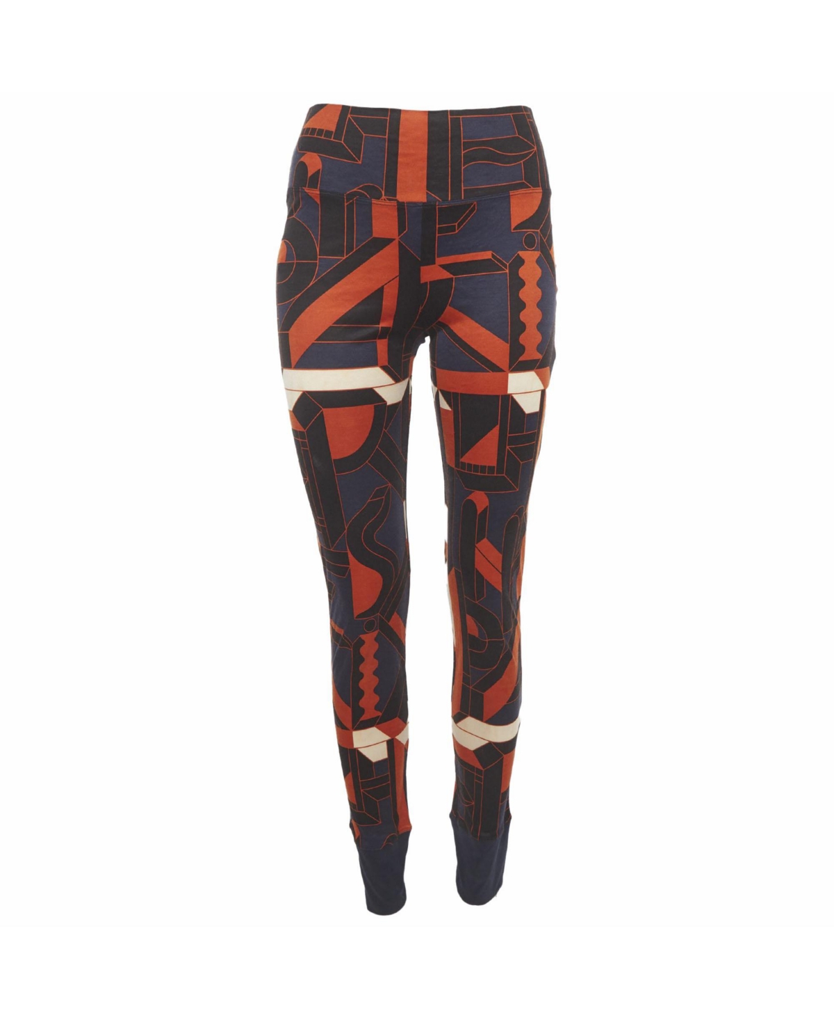 Pre-Owned Hermes Women’s Typographic Print Silk Jersey Knit Leggings