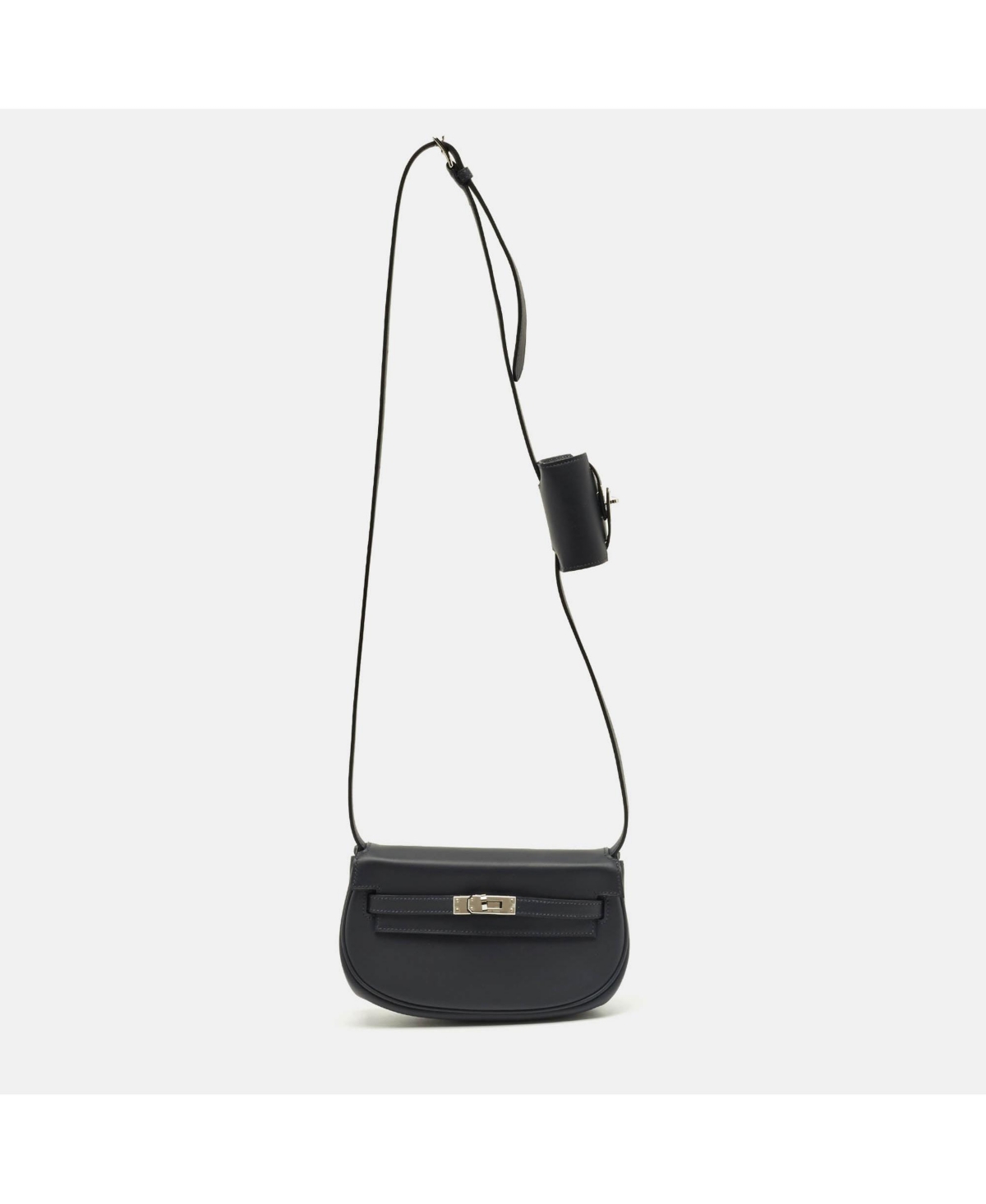 Pre-Owned Hermes women’s Kelly Moove Swift Leather Crossbody Bag – Grey