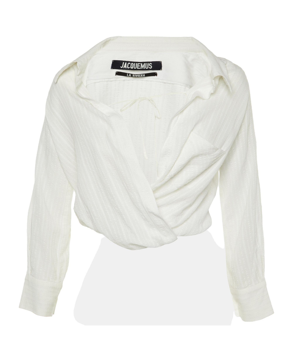 Pre-Owned Jacquemus Women’s La Riviera Textured Viscose Wrap Blouse Pre-Owned Jacquemus Women’s La Riviera Textured Viscose Wrap Blouse